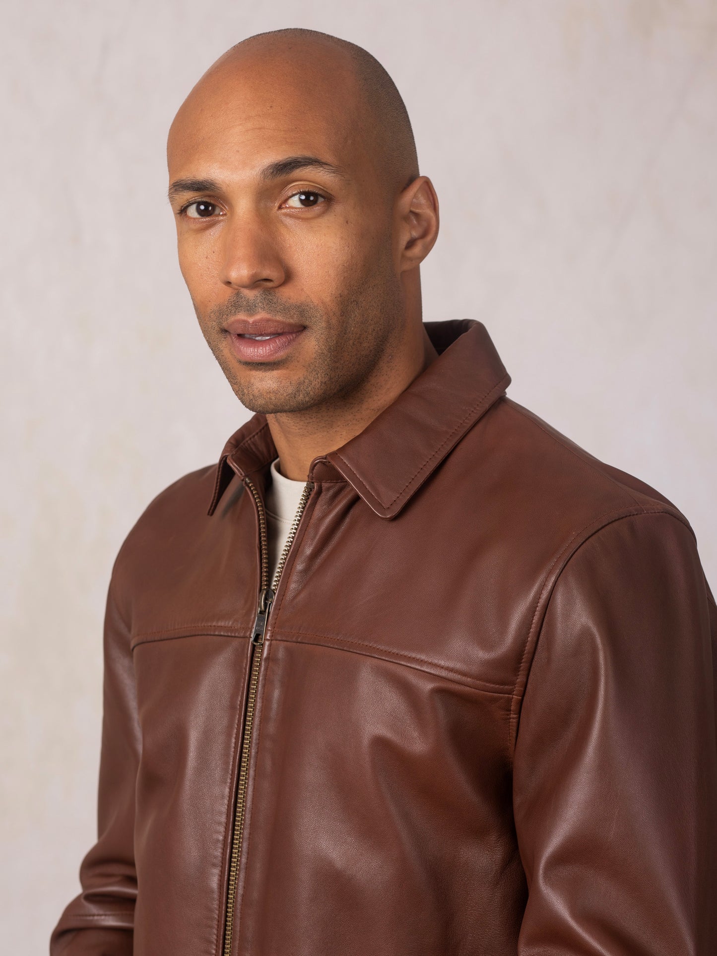 Renwick Collared Leather Jacket