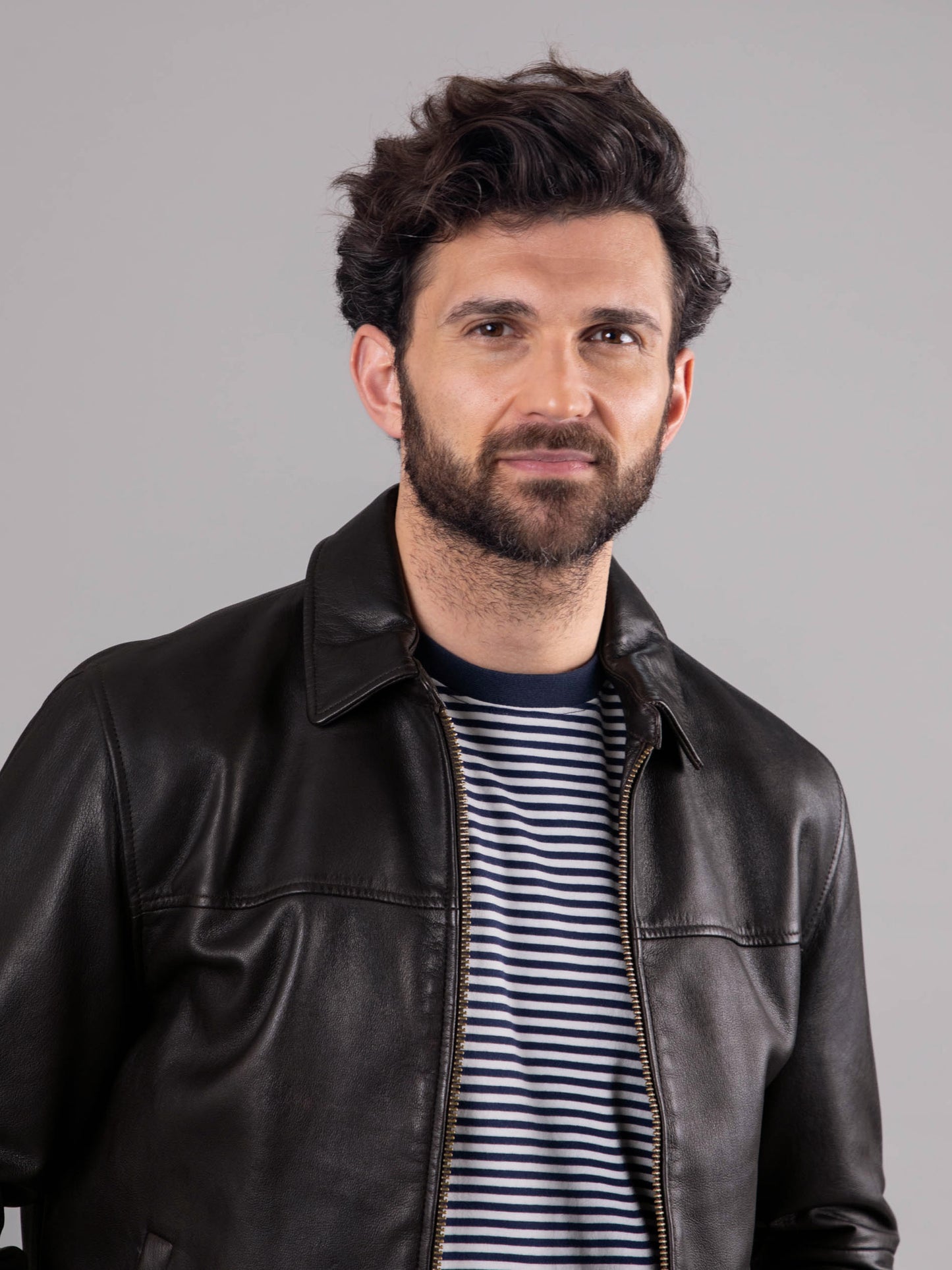 Renwick Collared Leather Jacket