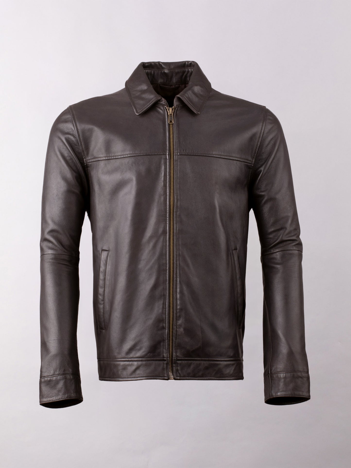 Renwick Collared Leather Jacket