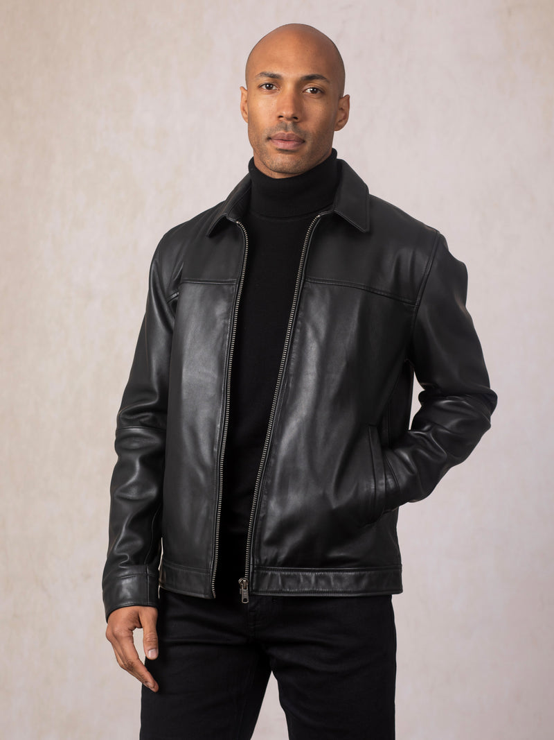Renwick Collared Leather Jacket