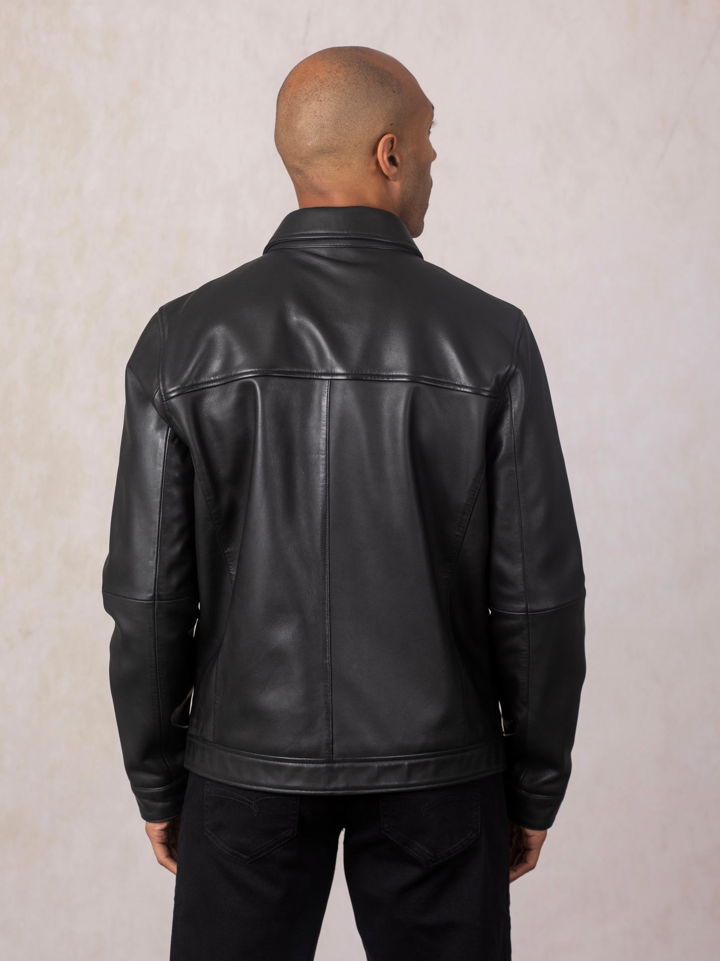 Renwick Collared Leather Jacket