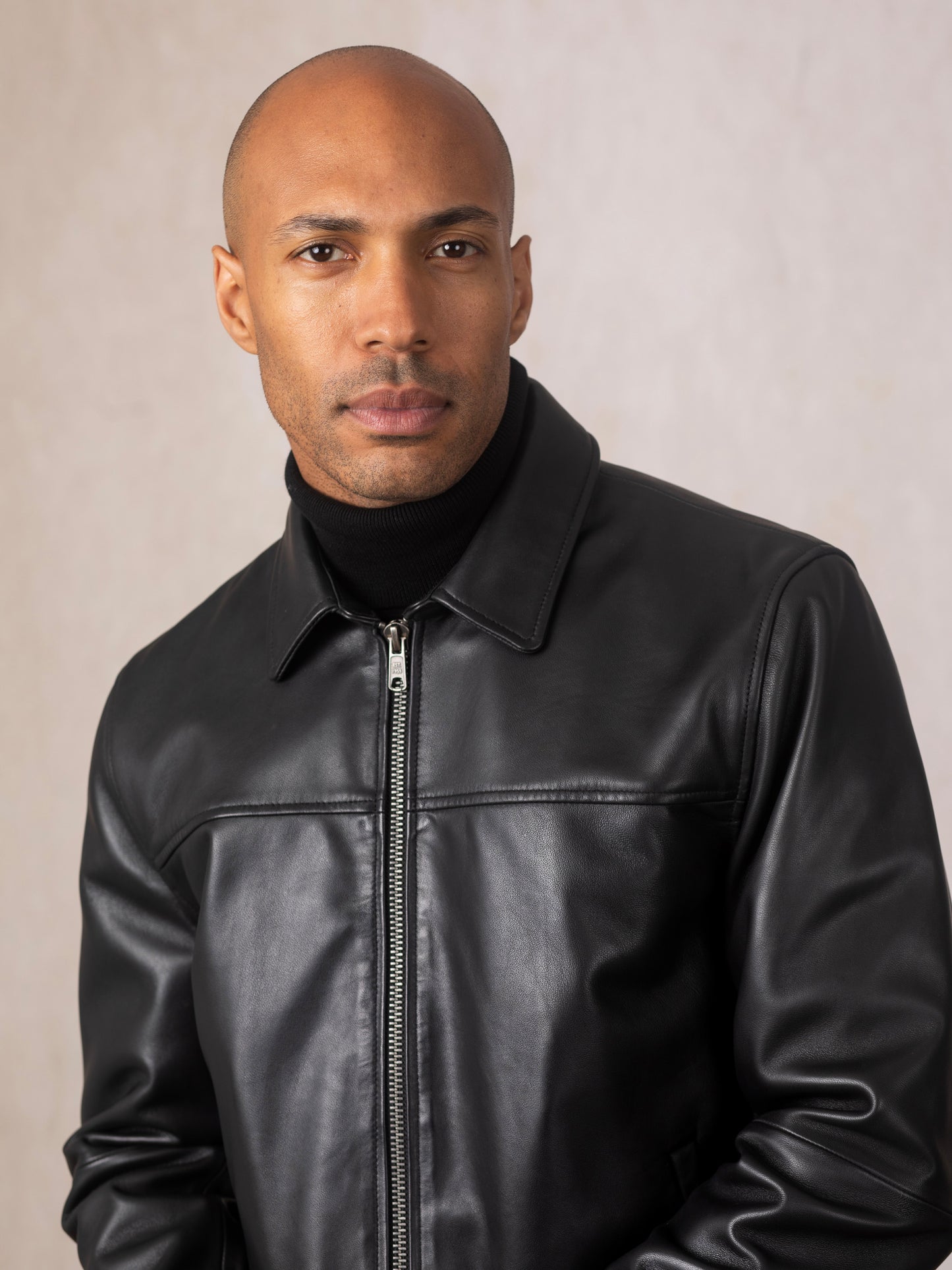 Renwick Collared Leather Jacket