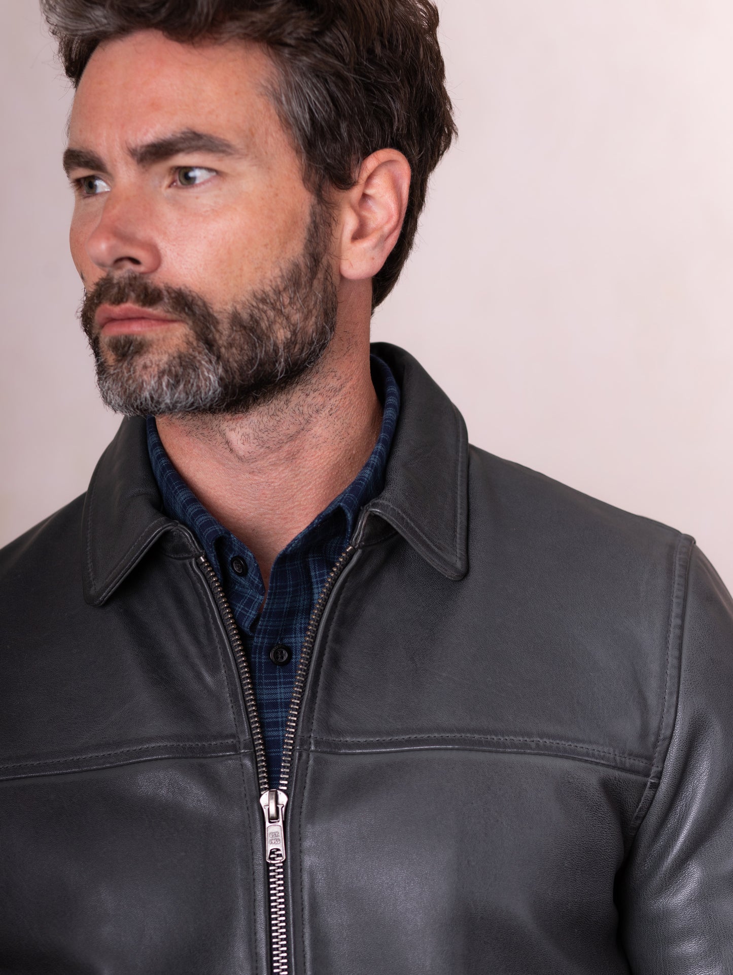 Renwick Collared Leather Jacket