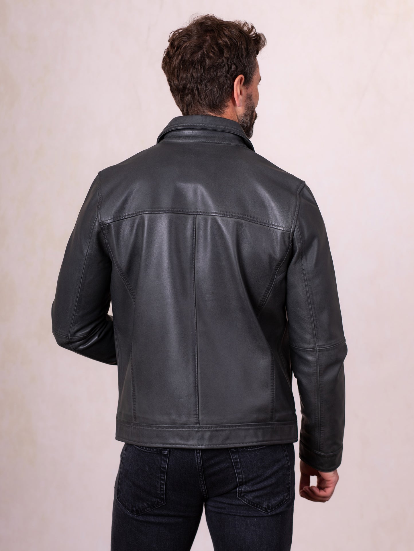 Renwick Collared Leather Jacket