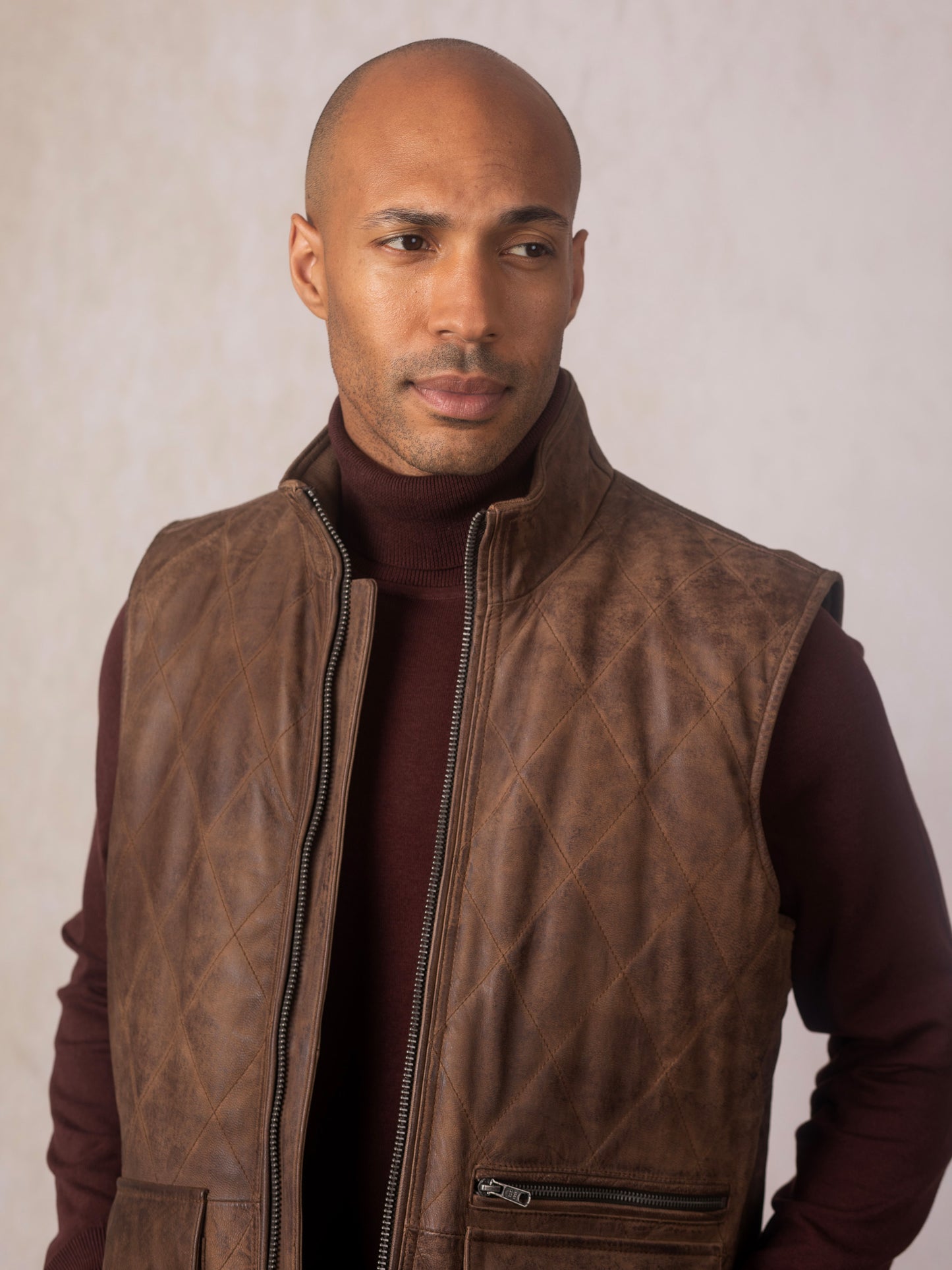 Grike Leather Gilet