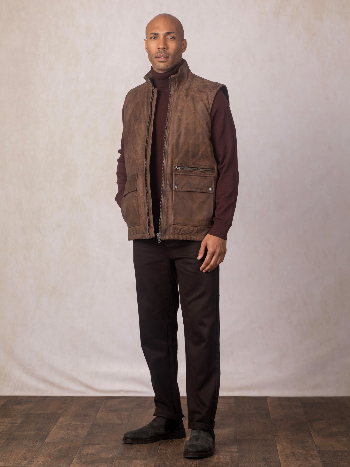 Grike Leather Gilet