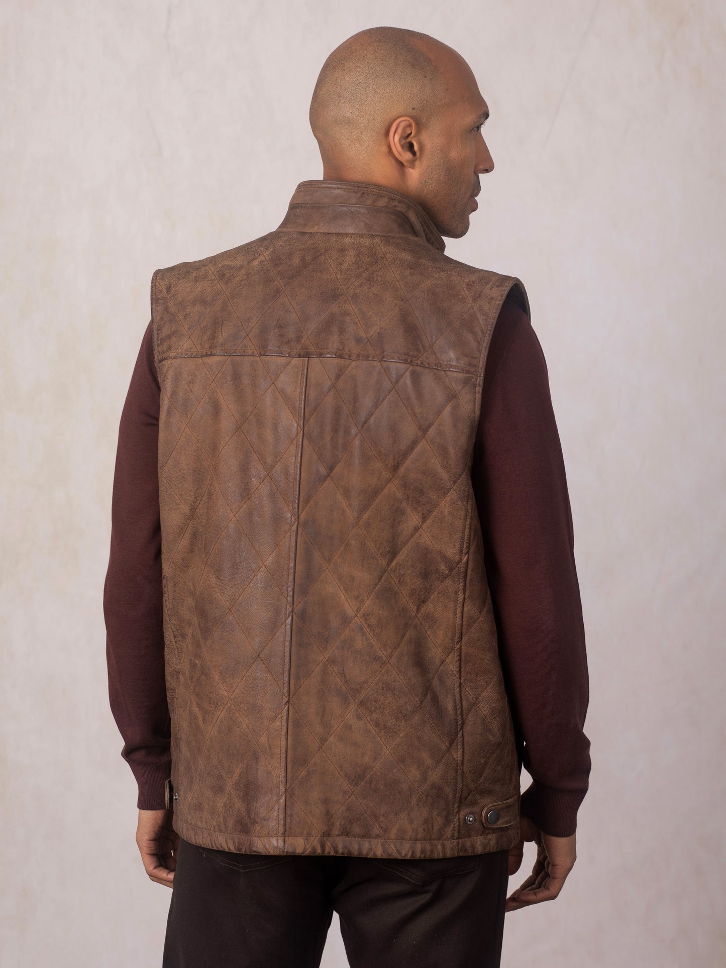Grike Leather Gilet