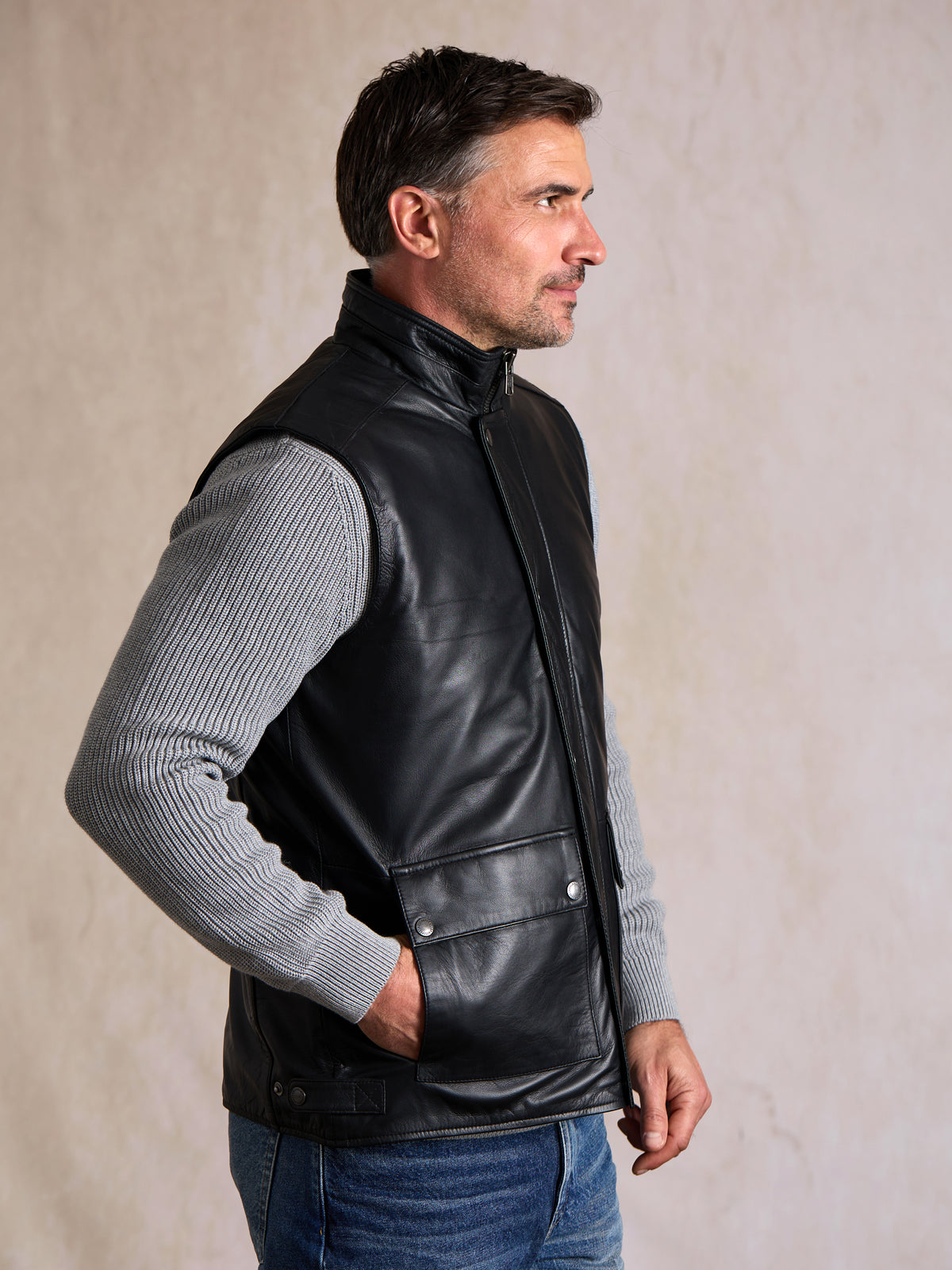 Garrigill Leather Gilet