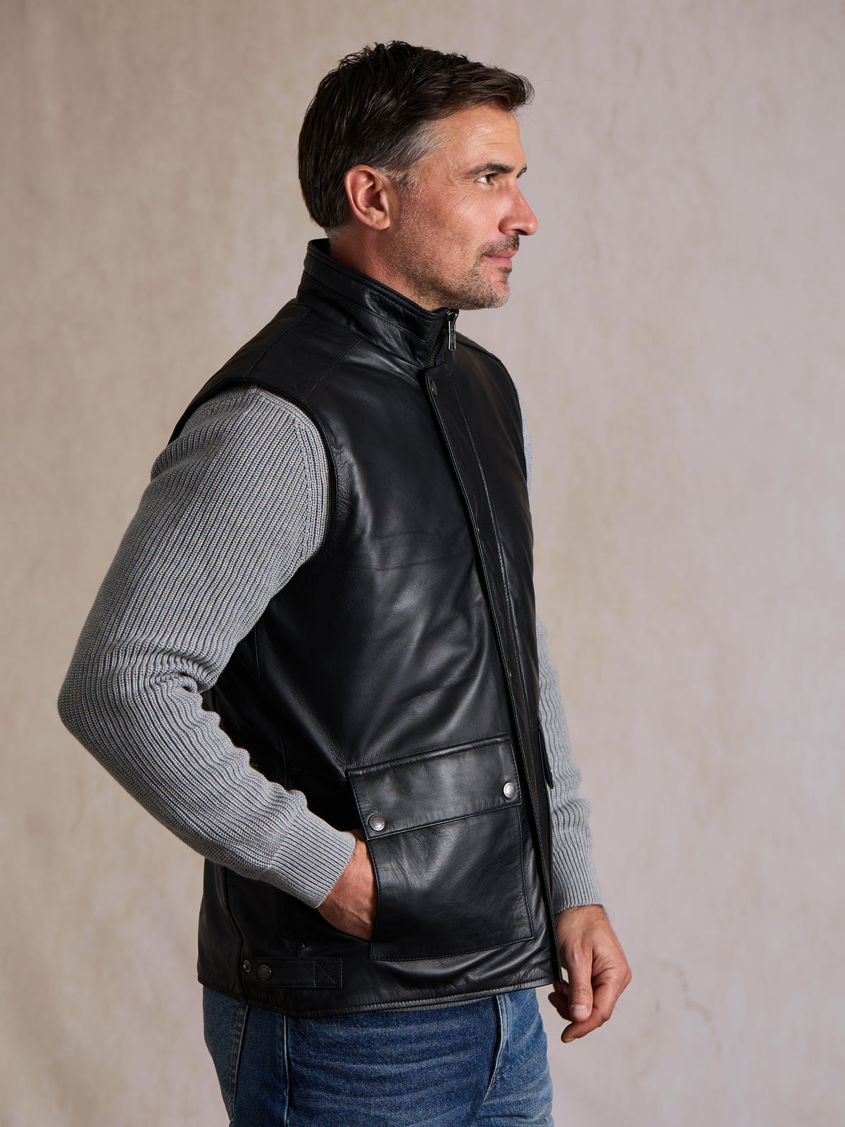 Garrigill Leather Gilet
