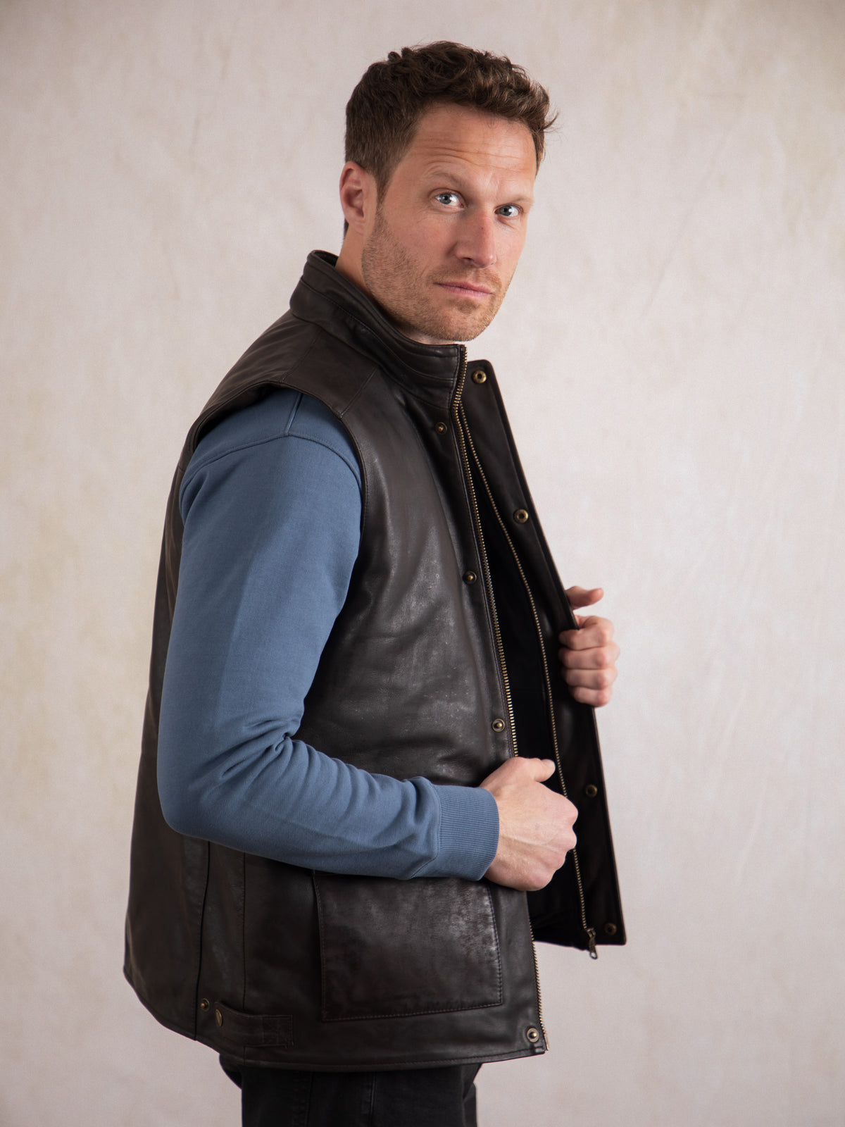 Garrigill Leather Gilet