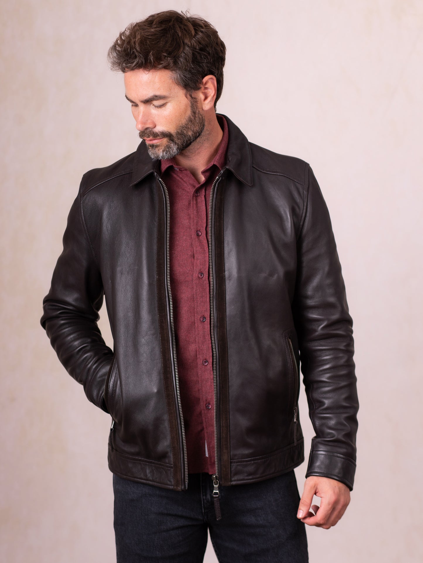 Renwickton Suede Trim Leather Jacket