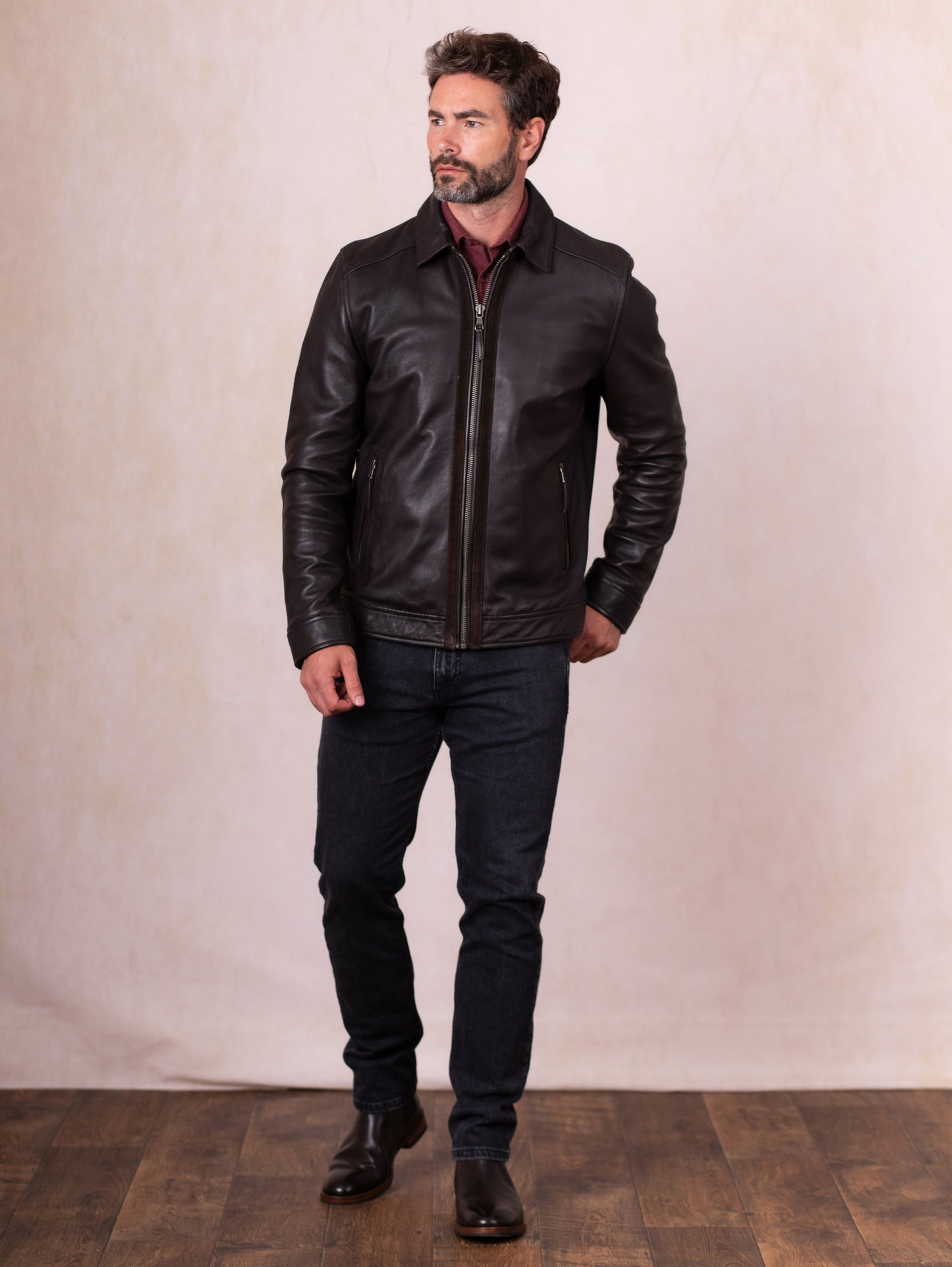 Renwickton Suede Trim Leather Jacket