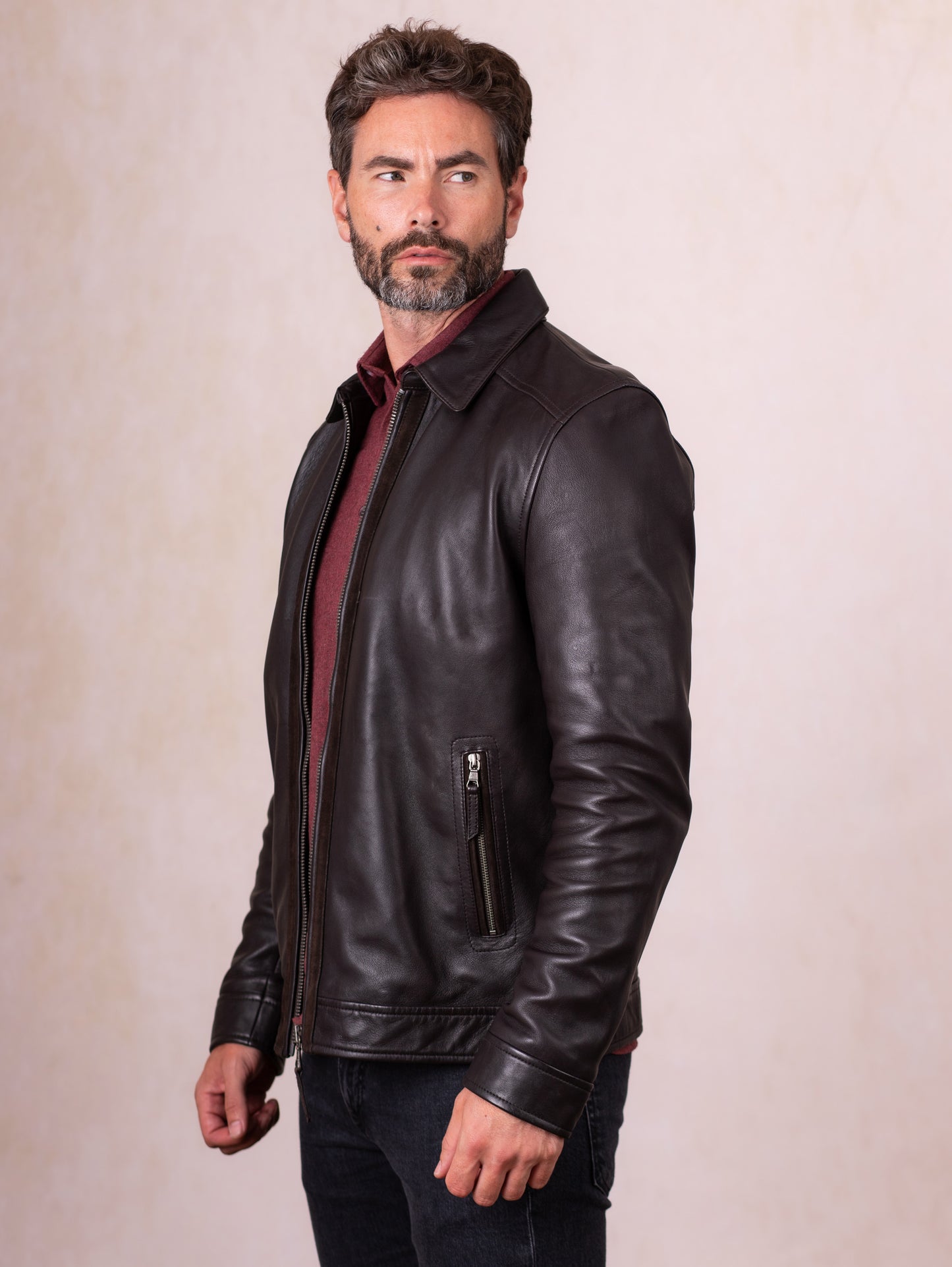 Renwickton Suede Trim Leather Jacket