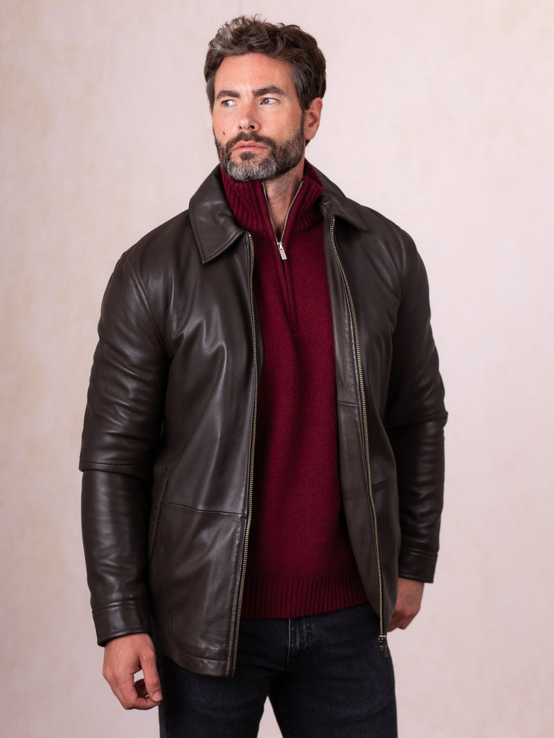 Ravenstonedale Collared Leather Jacket