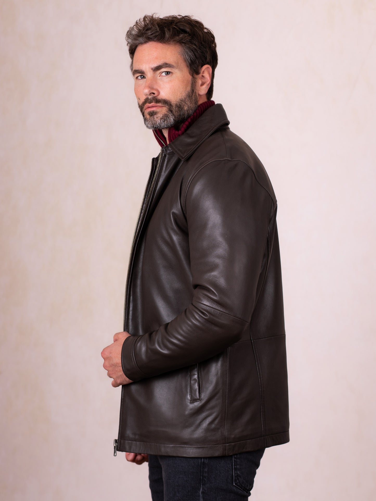 Ravenstonedale Collared Leather Jacket