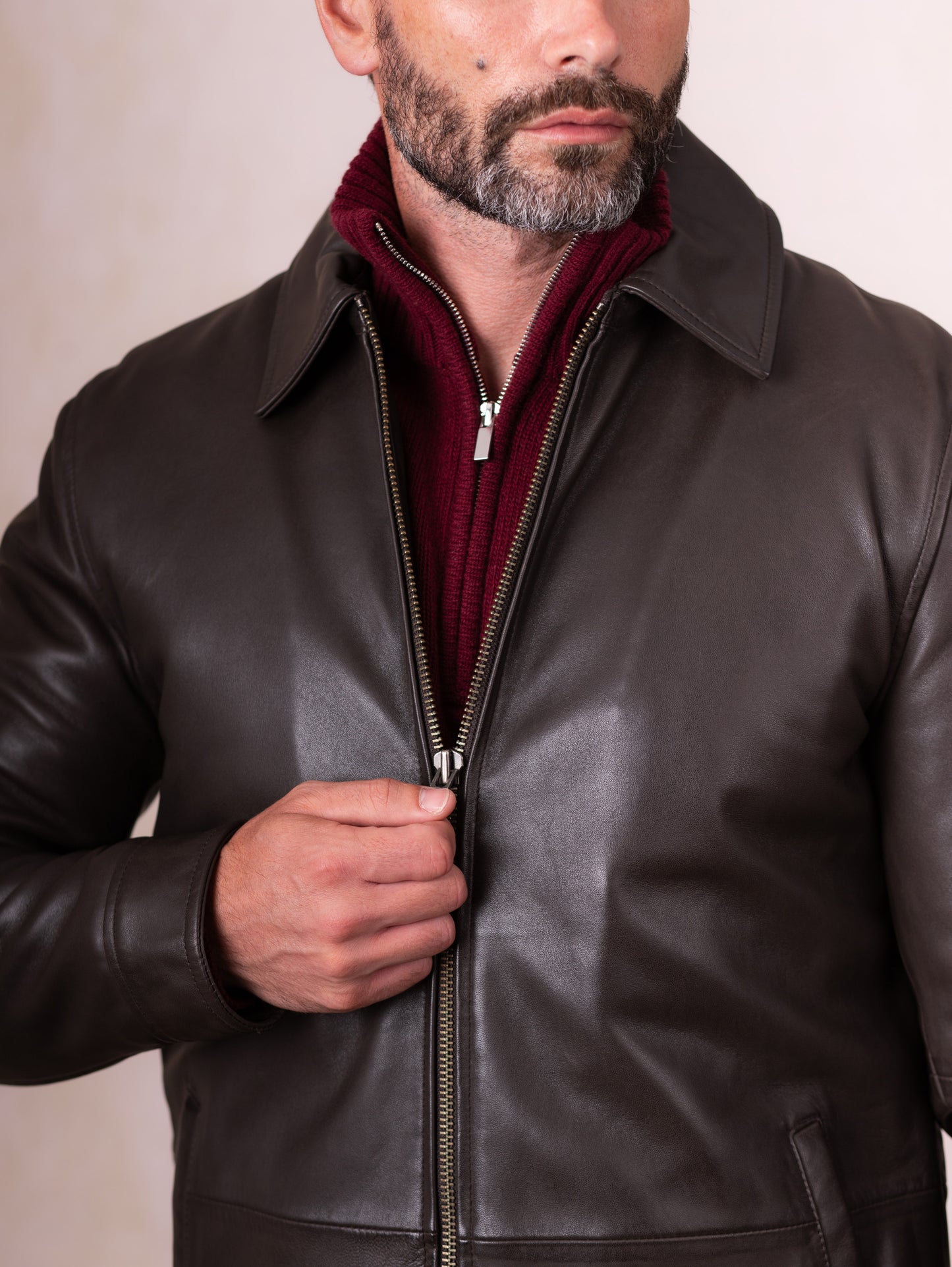 Ravenstonedale Collared Leather Jacket