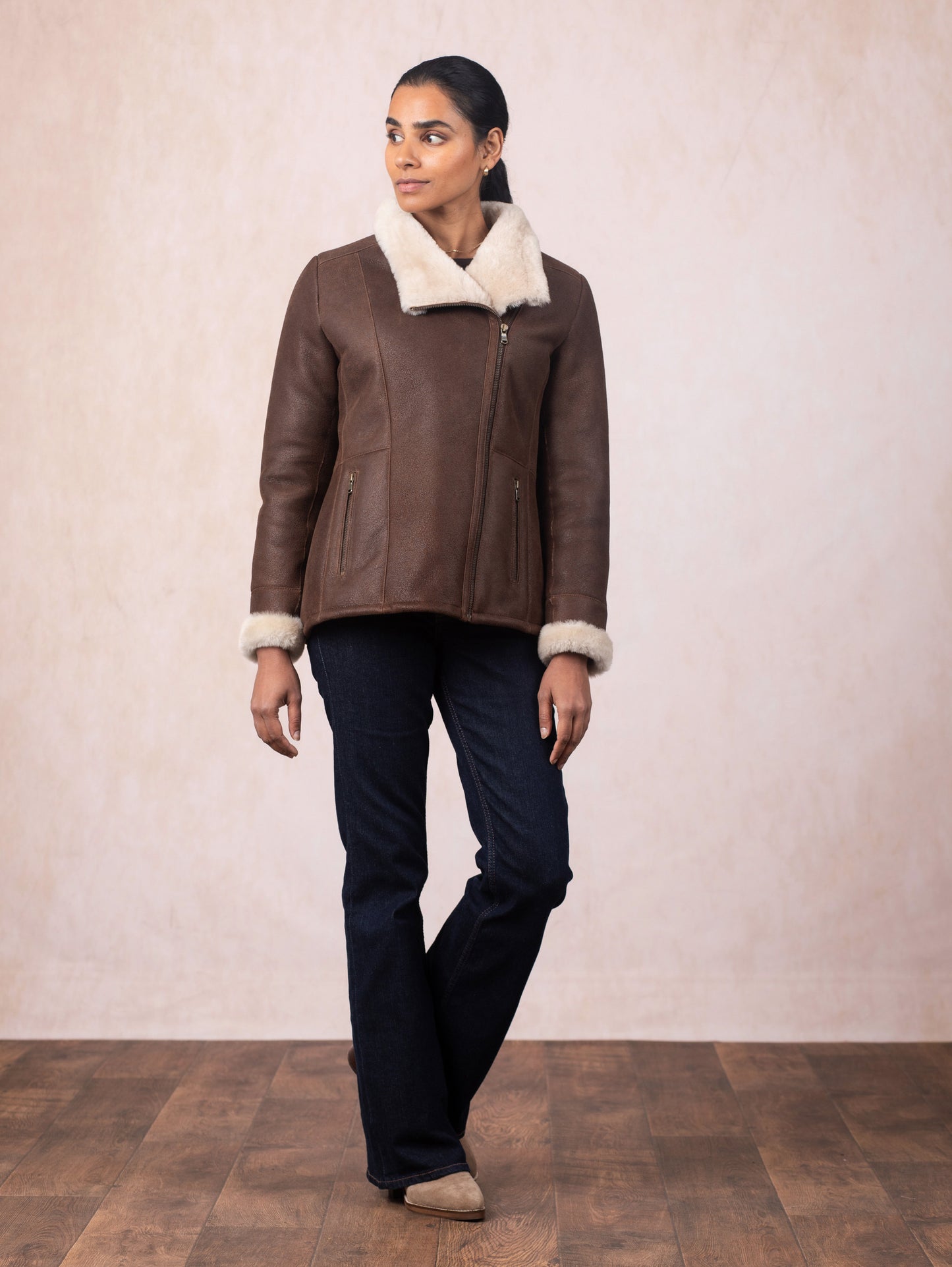 Armboth Shearling Aviator Jacket