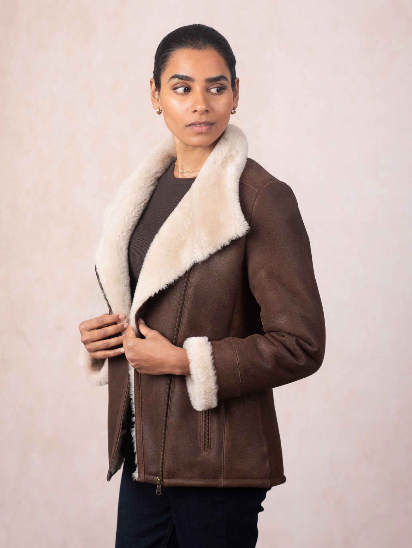 Armboth Shearling Aviator Jacket