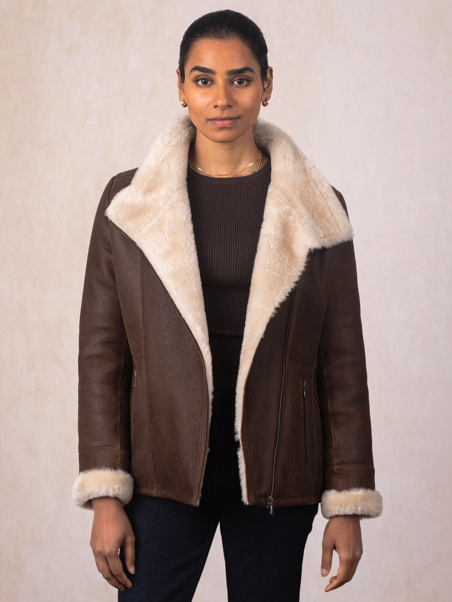 Armboth Shearling Aviator Jacket