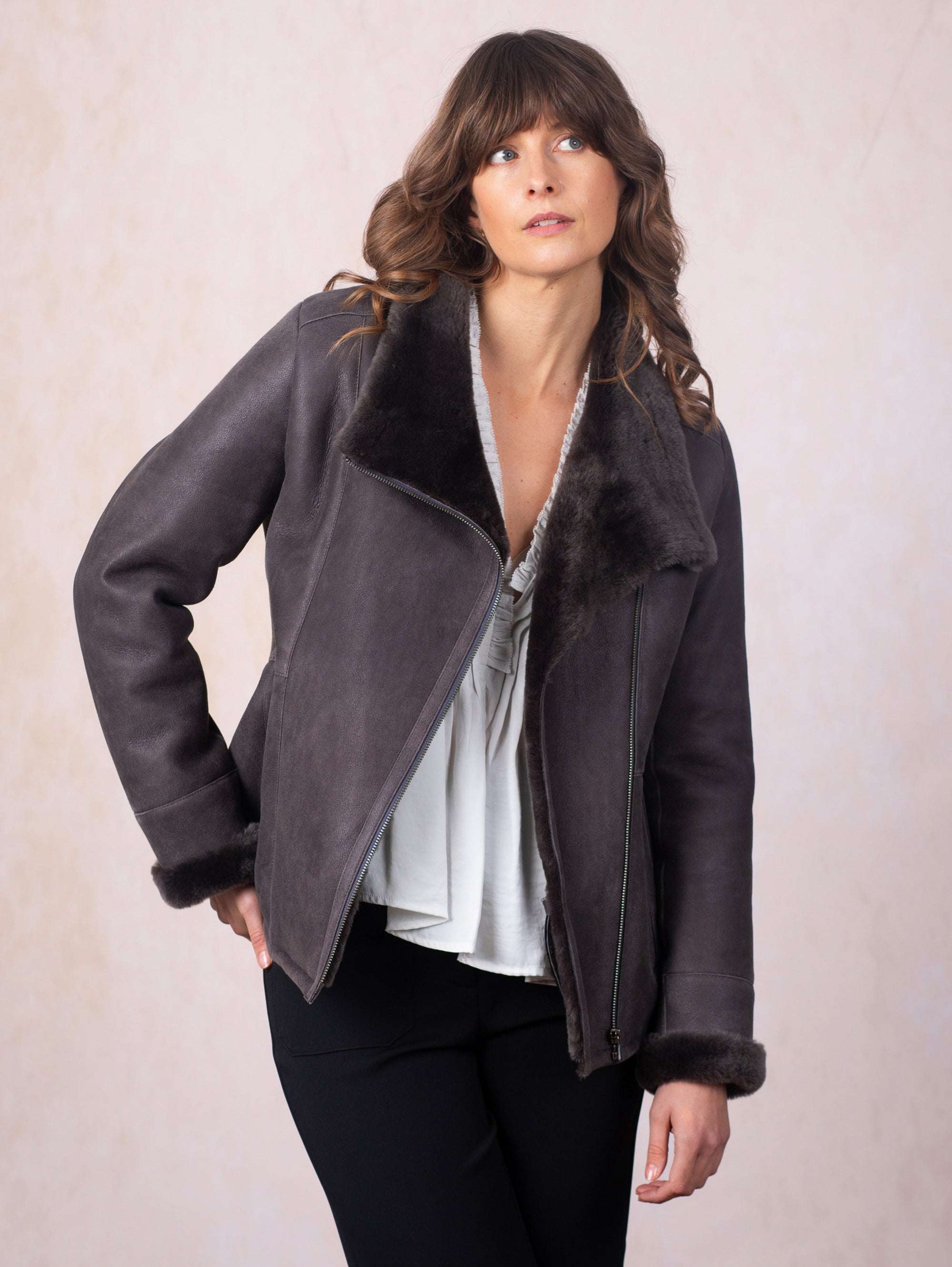 Armboth Shearling Aviator Jacket