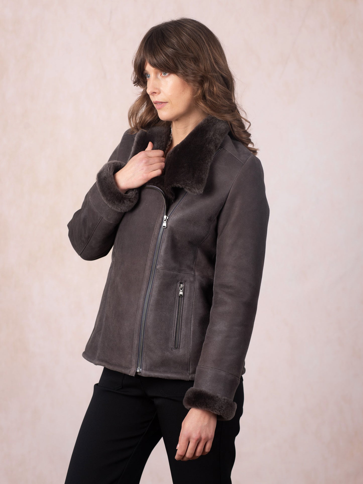 Armboth Shearling Aviator Jacket