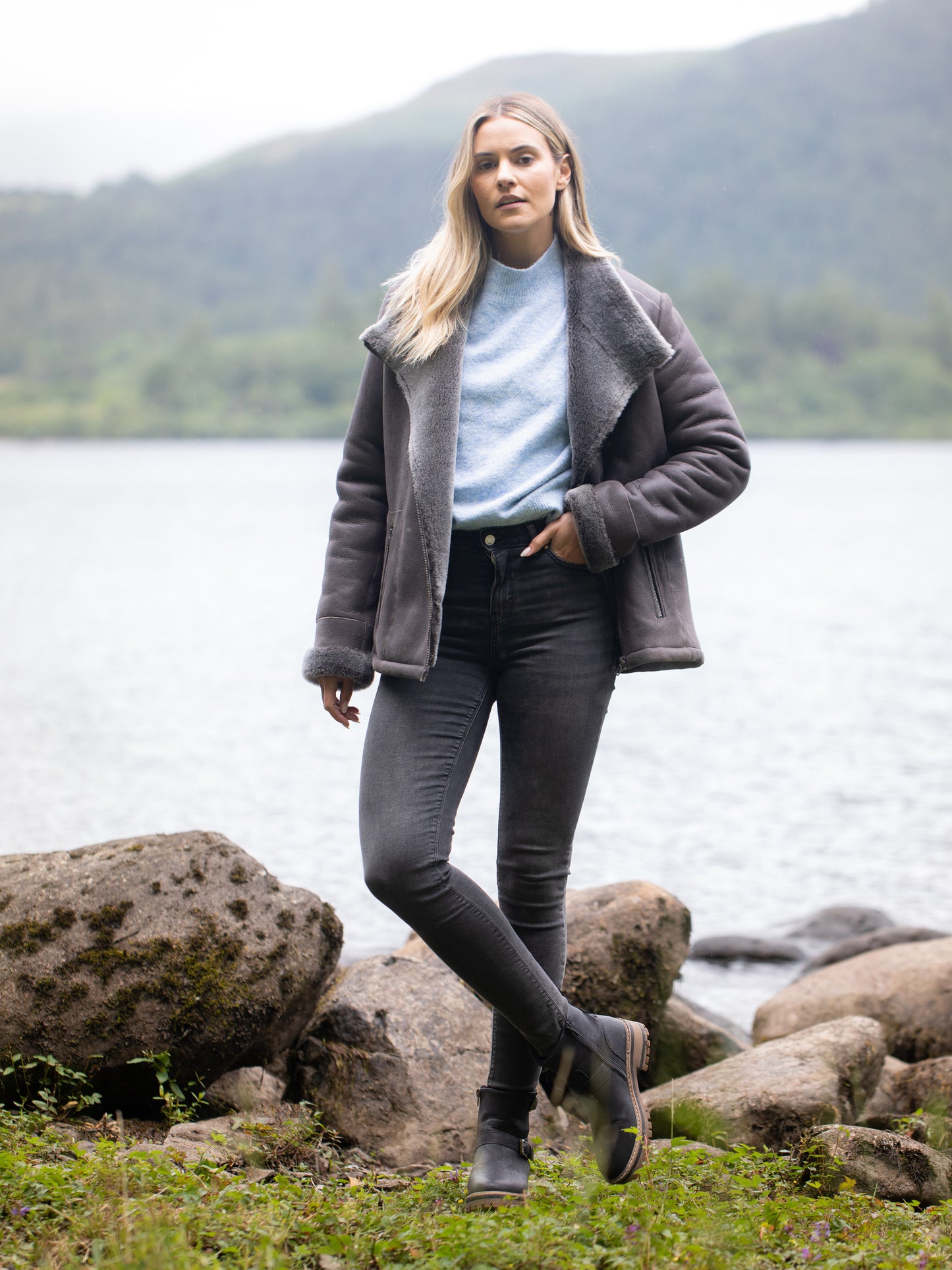 Armboth Shearling Aviator Jacket