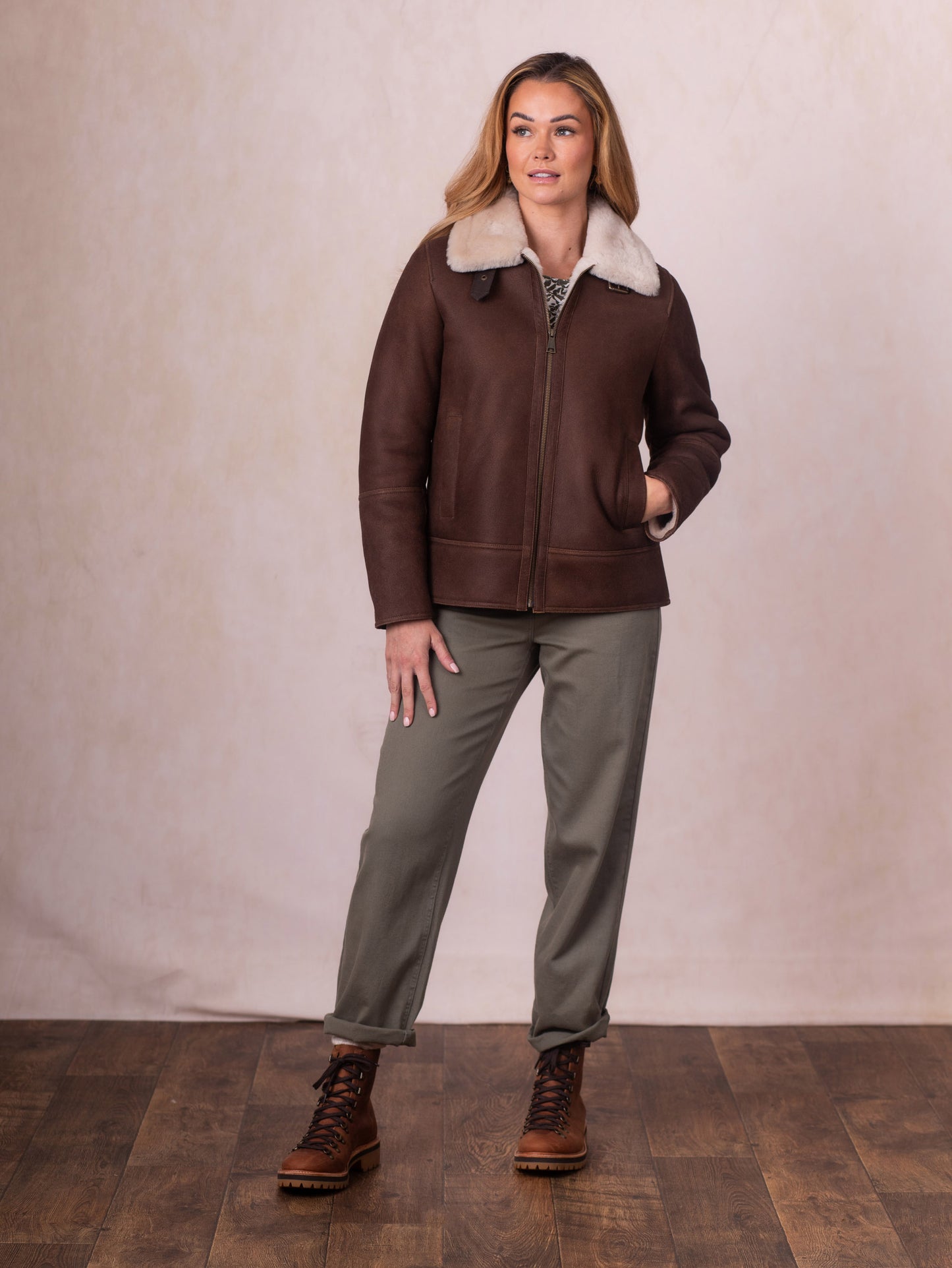 Clough Shearling Aviator Jacket