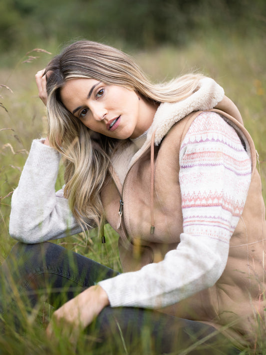 Grasmoor Shearling Hooded Gilet