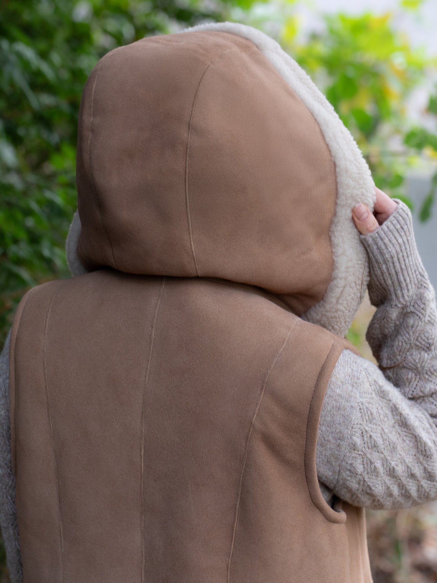 Grasmoor Shearling Hooded Gilet
