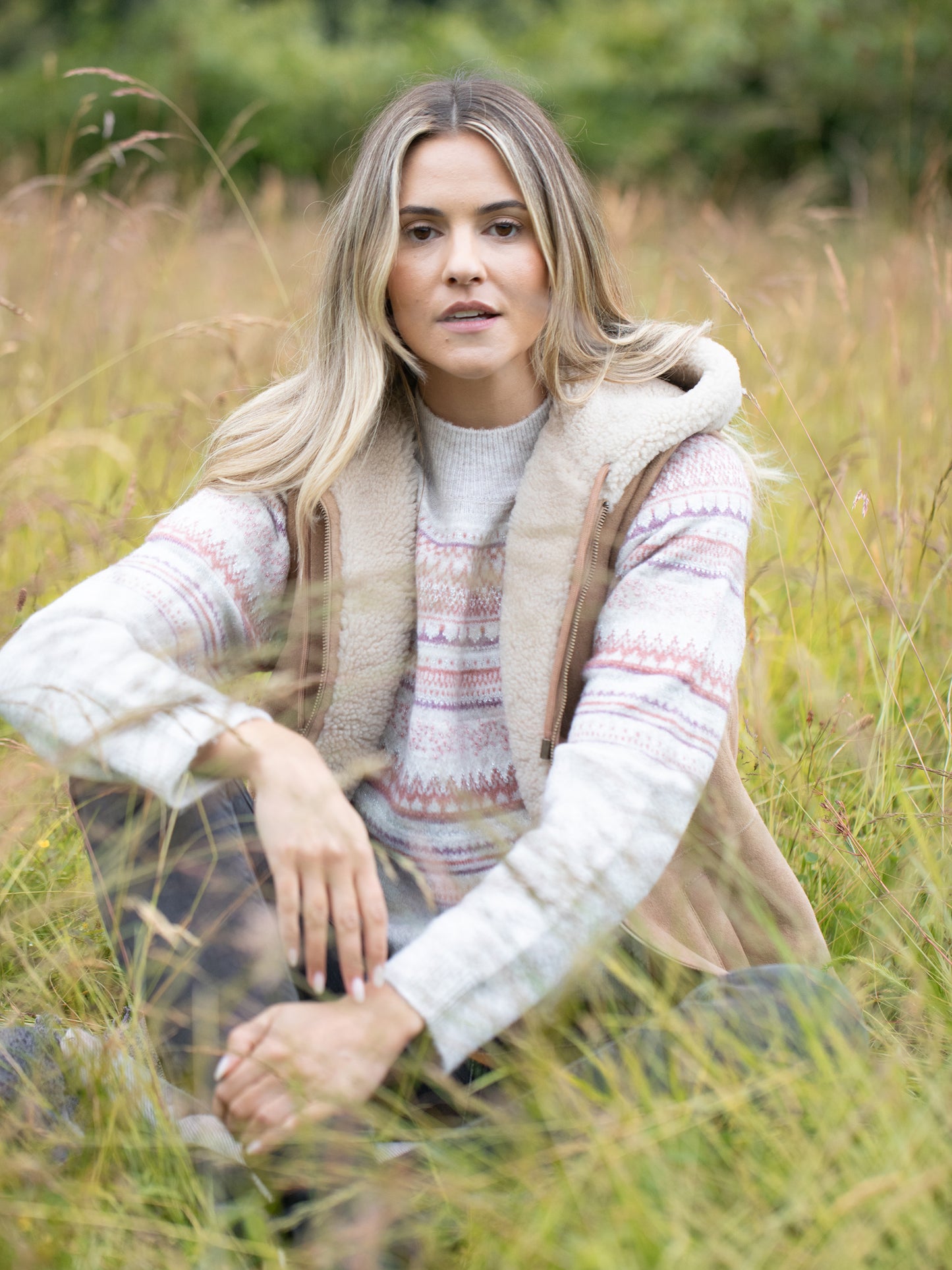 Grasmoor Shearling Hooded Gilet