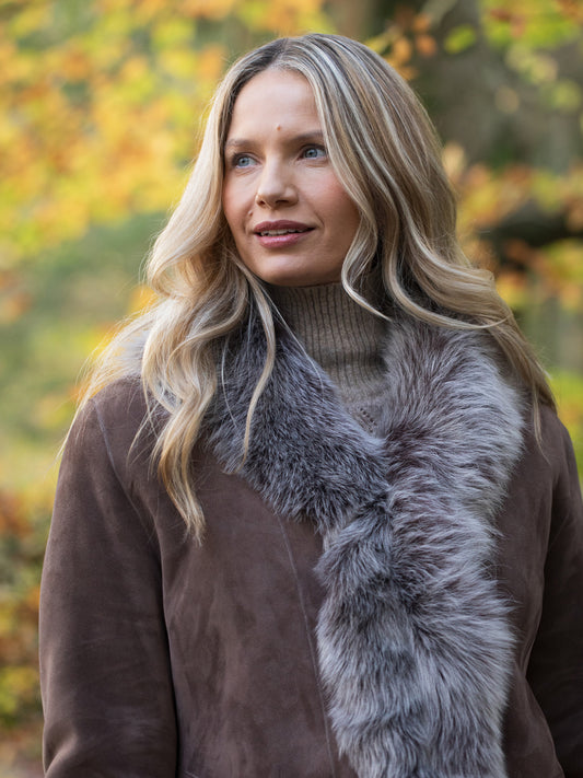 Bleaberry Toscana Shearling Mid Length Coat