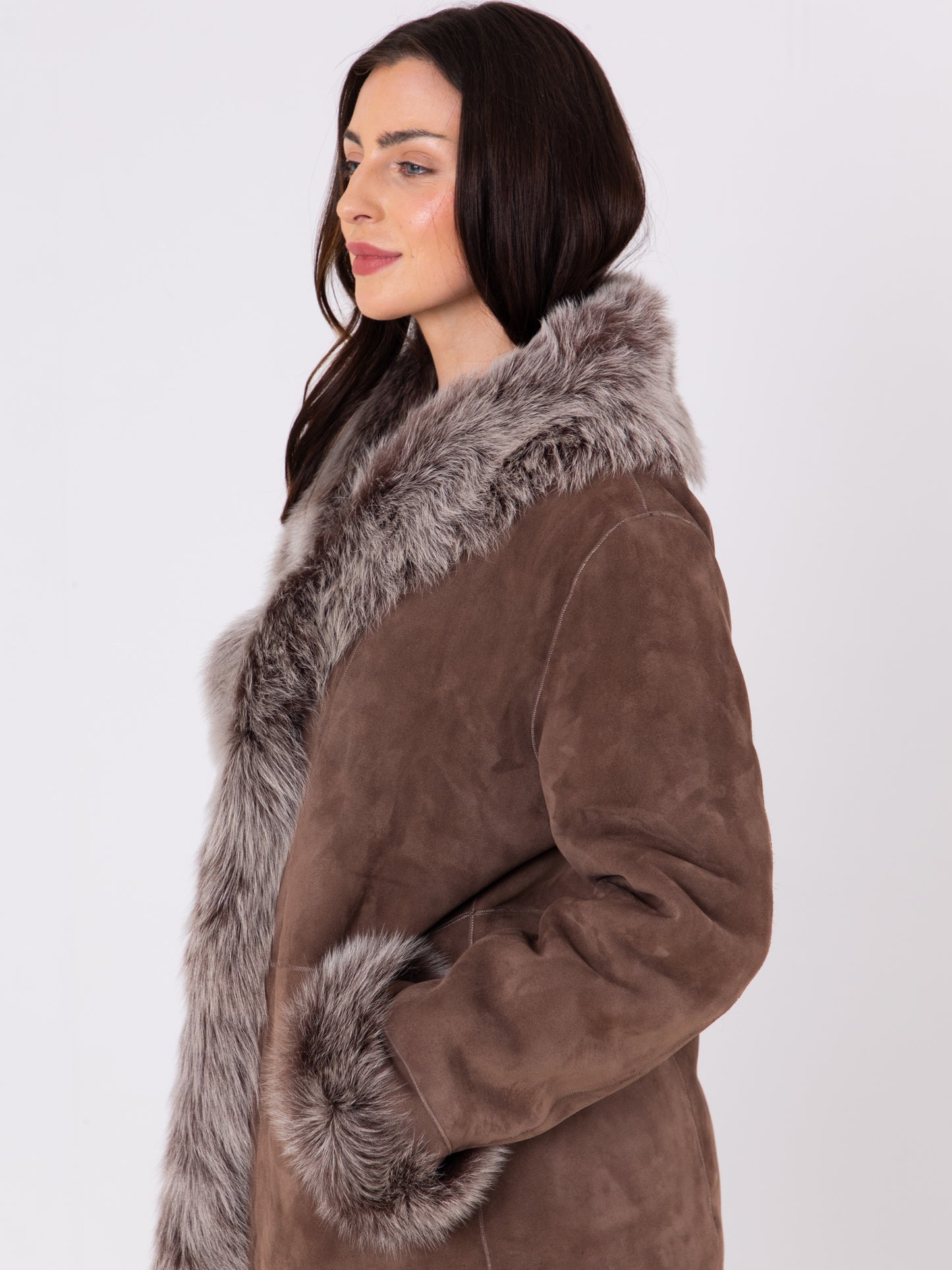 Bleaberry Toscana Shearling Mid Length Coat