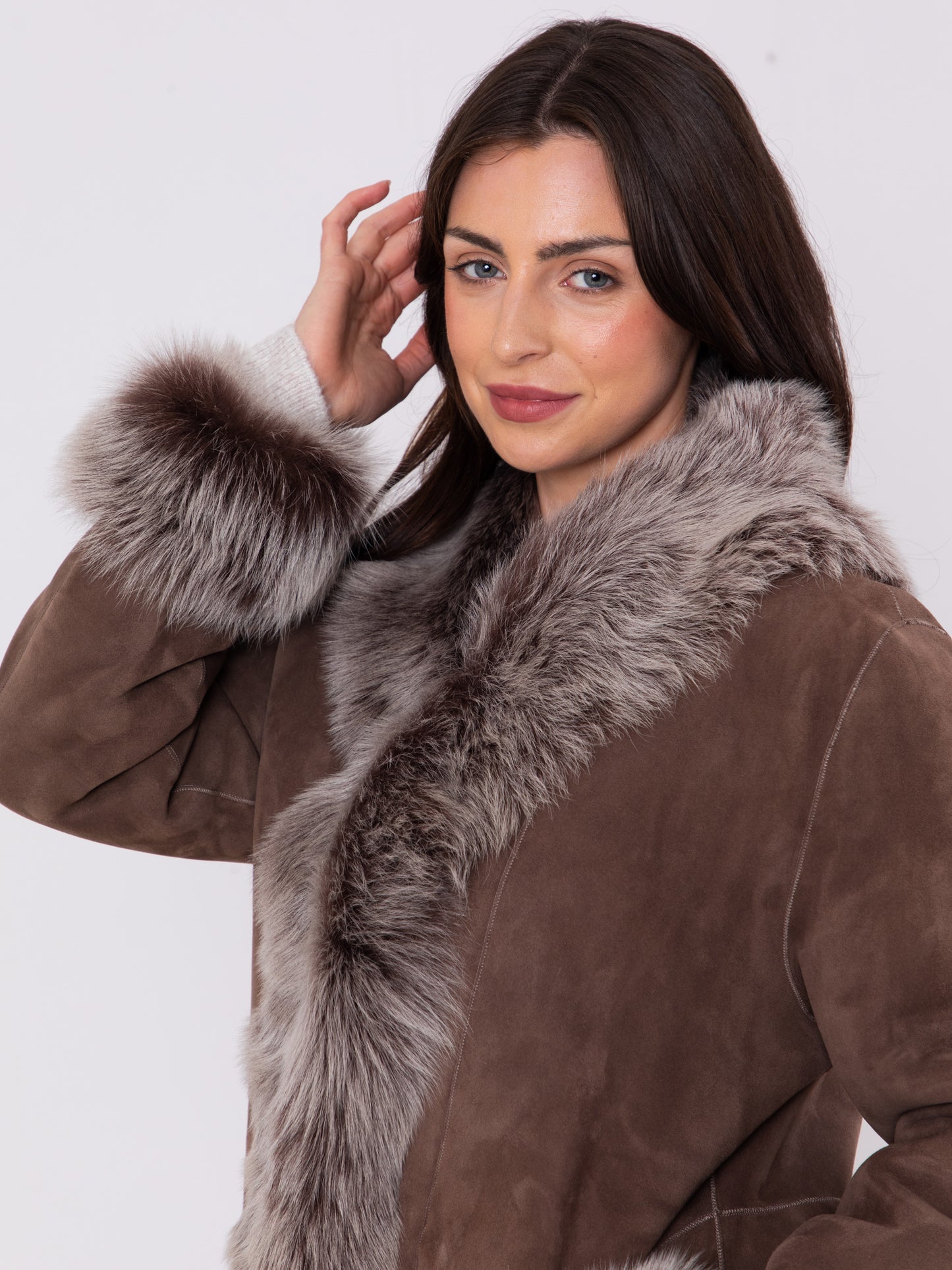 Bleaberry Toscana Shearling Mid Length Coat
