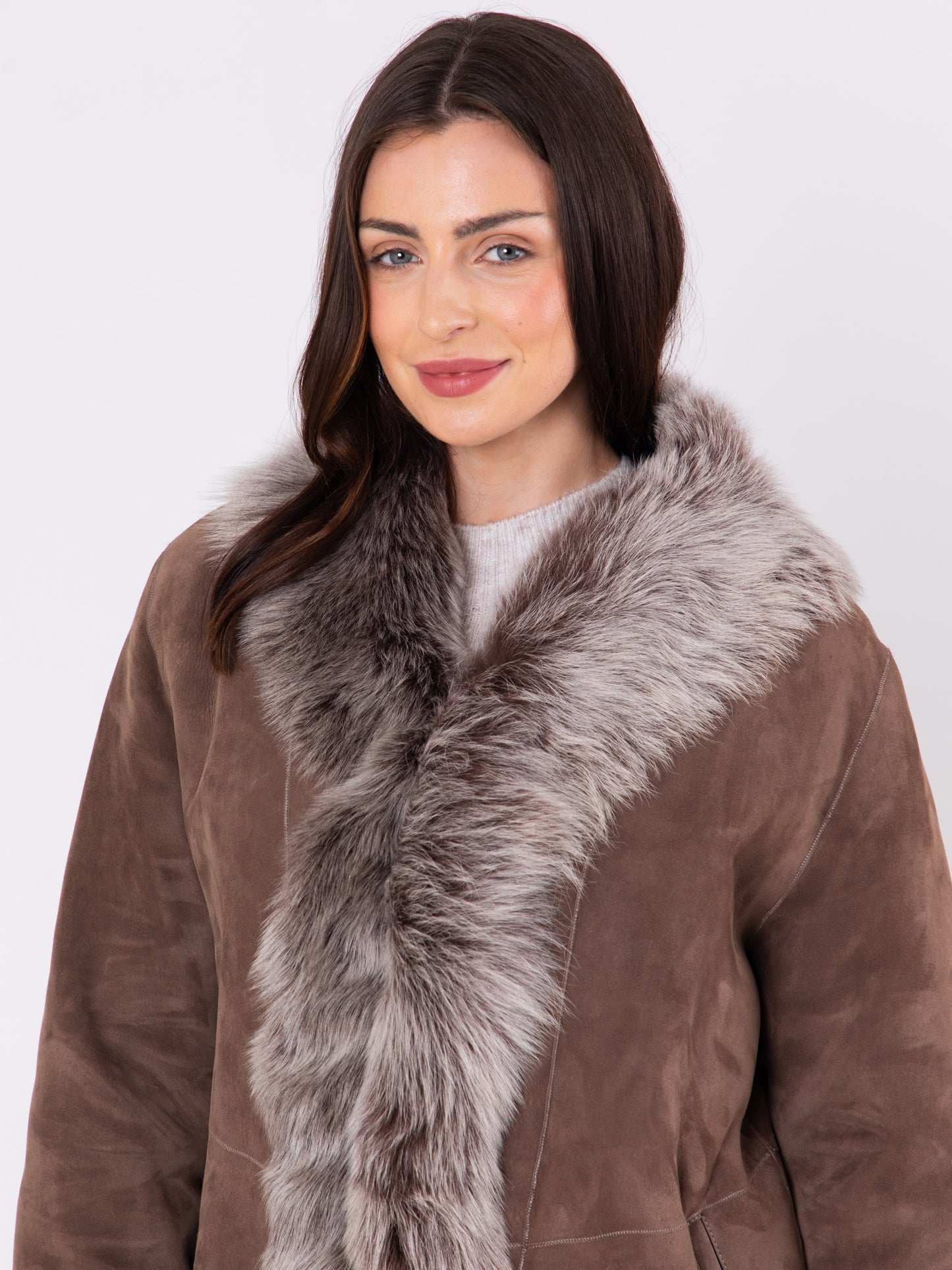 Bleaberry Toscana Shearling Mid Length Coat