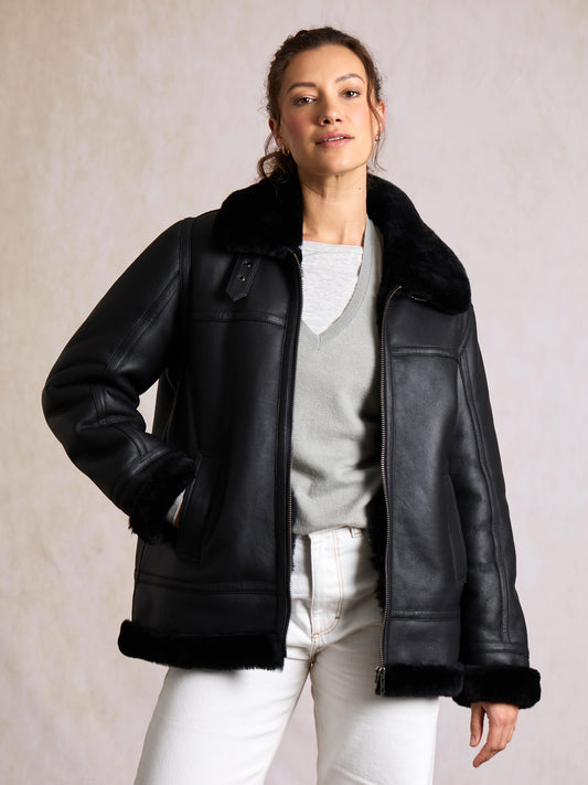 Chapels Collared Sheepskin Jacket