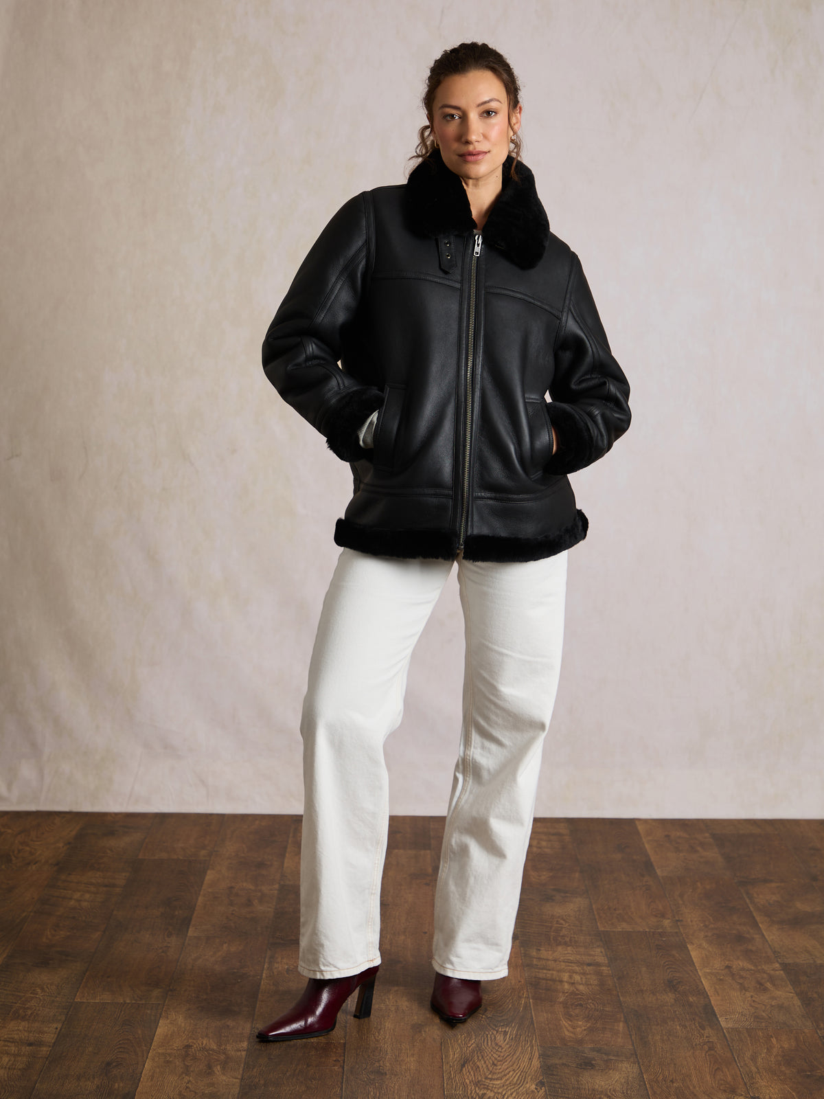 Chapels Collared Sheepskin Jacket
