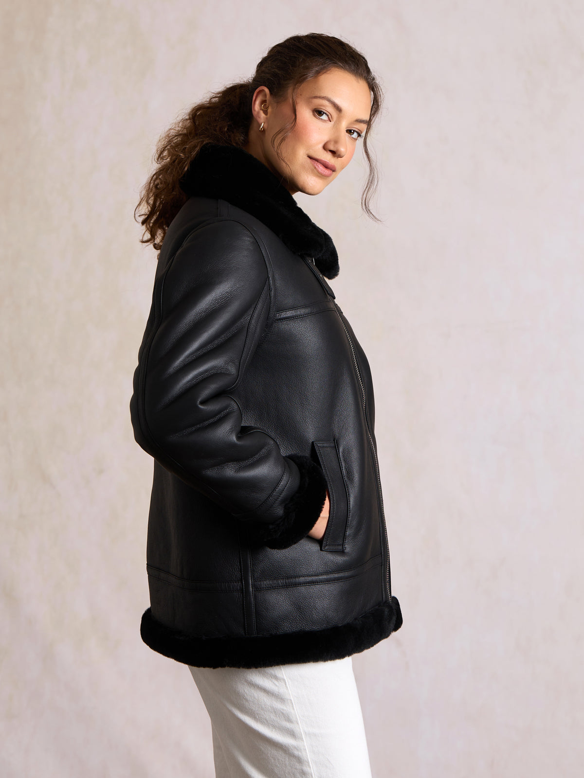 Chapels Collared Sheepskin Jacket