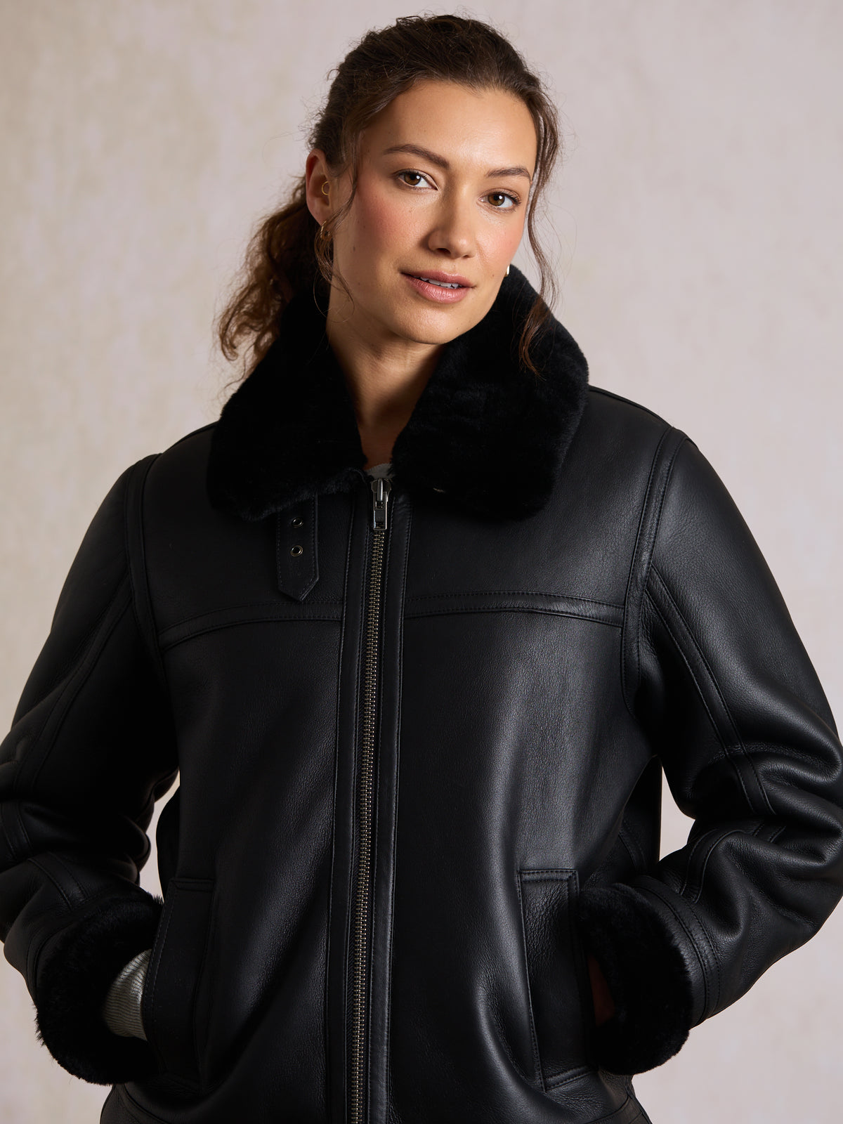 Chapels Collared Sheepskin Jacket