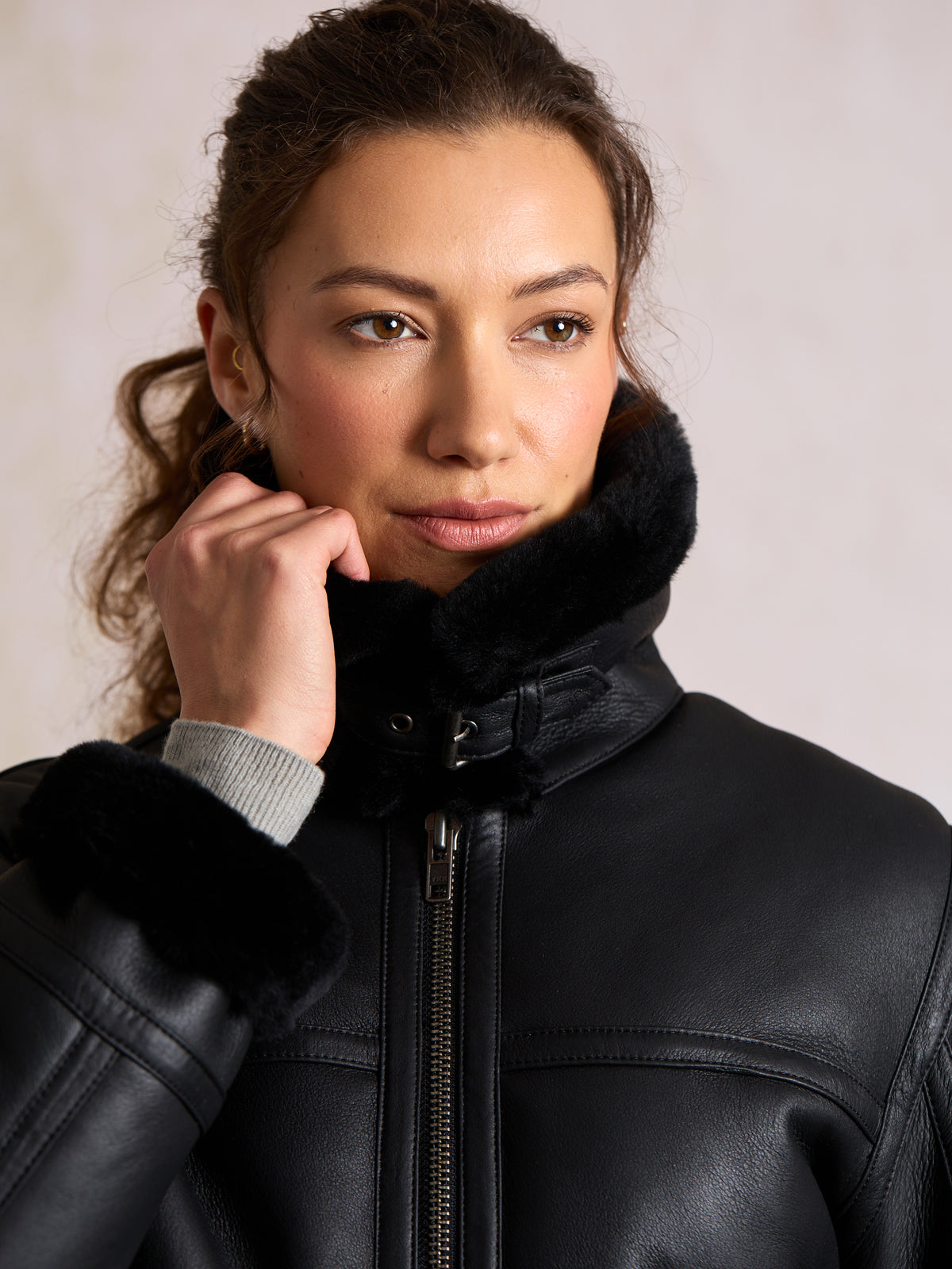 Chapels Collared Sheepskin Jacket