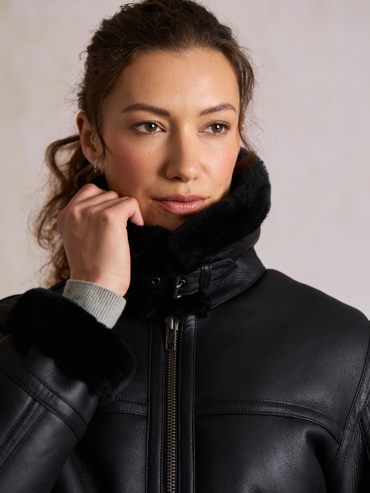 Chapels Collared Sheepskin Jacket
