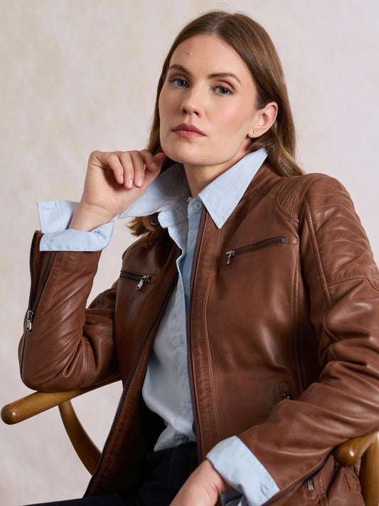 Buttermere Leather Racer Jacket