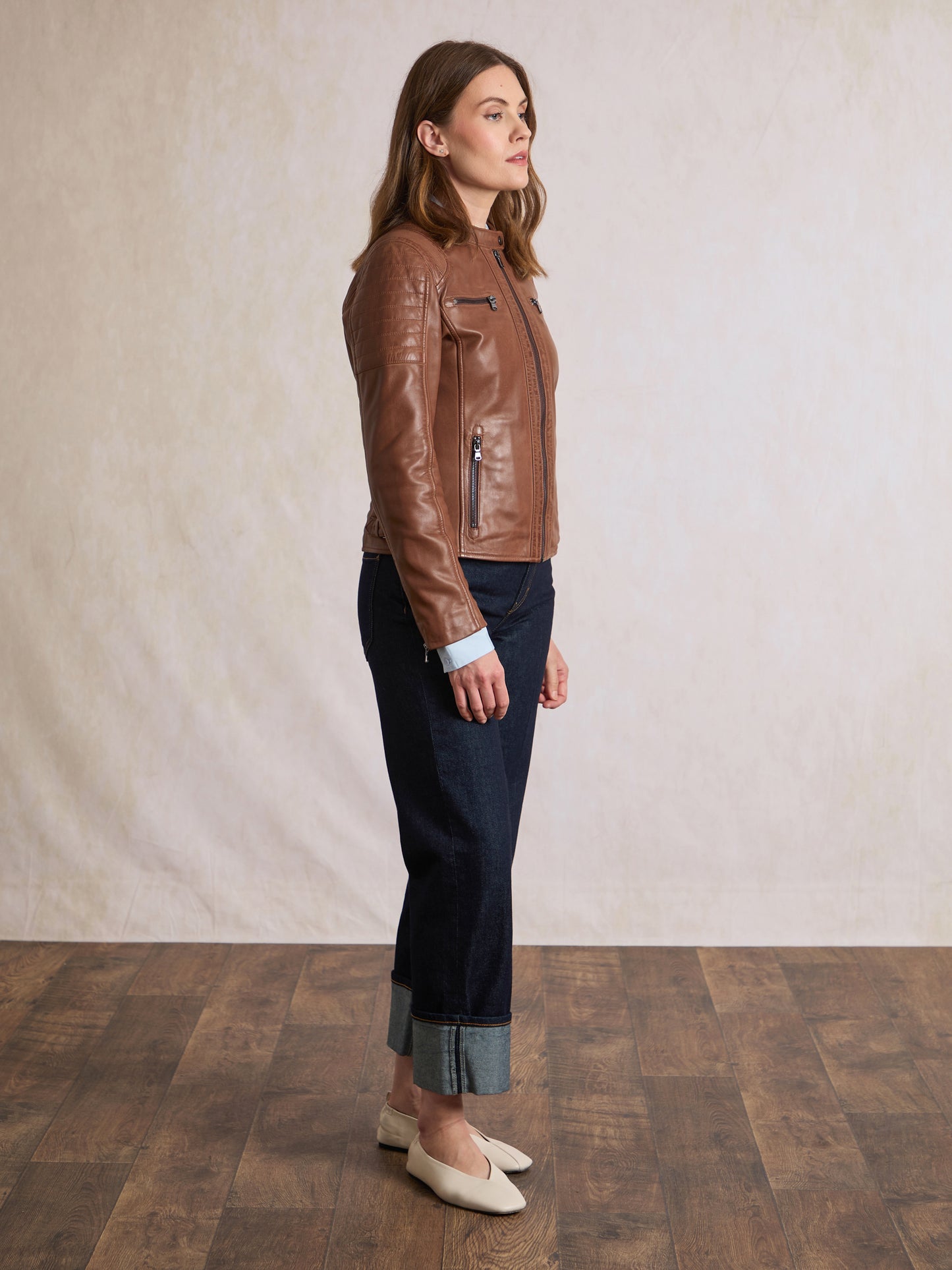 Buttermere Leather Racer Jacket