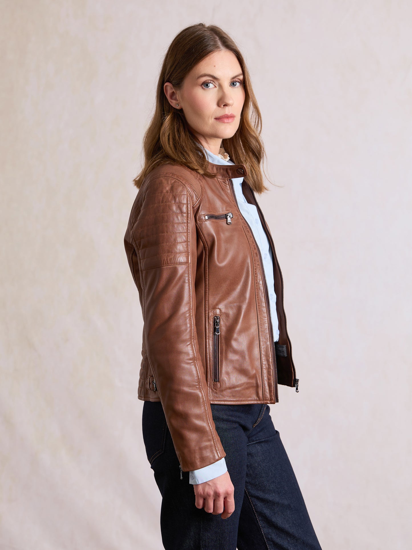 Buttermere Leather Racer Jacket
