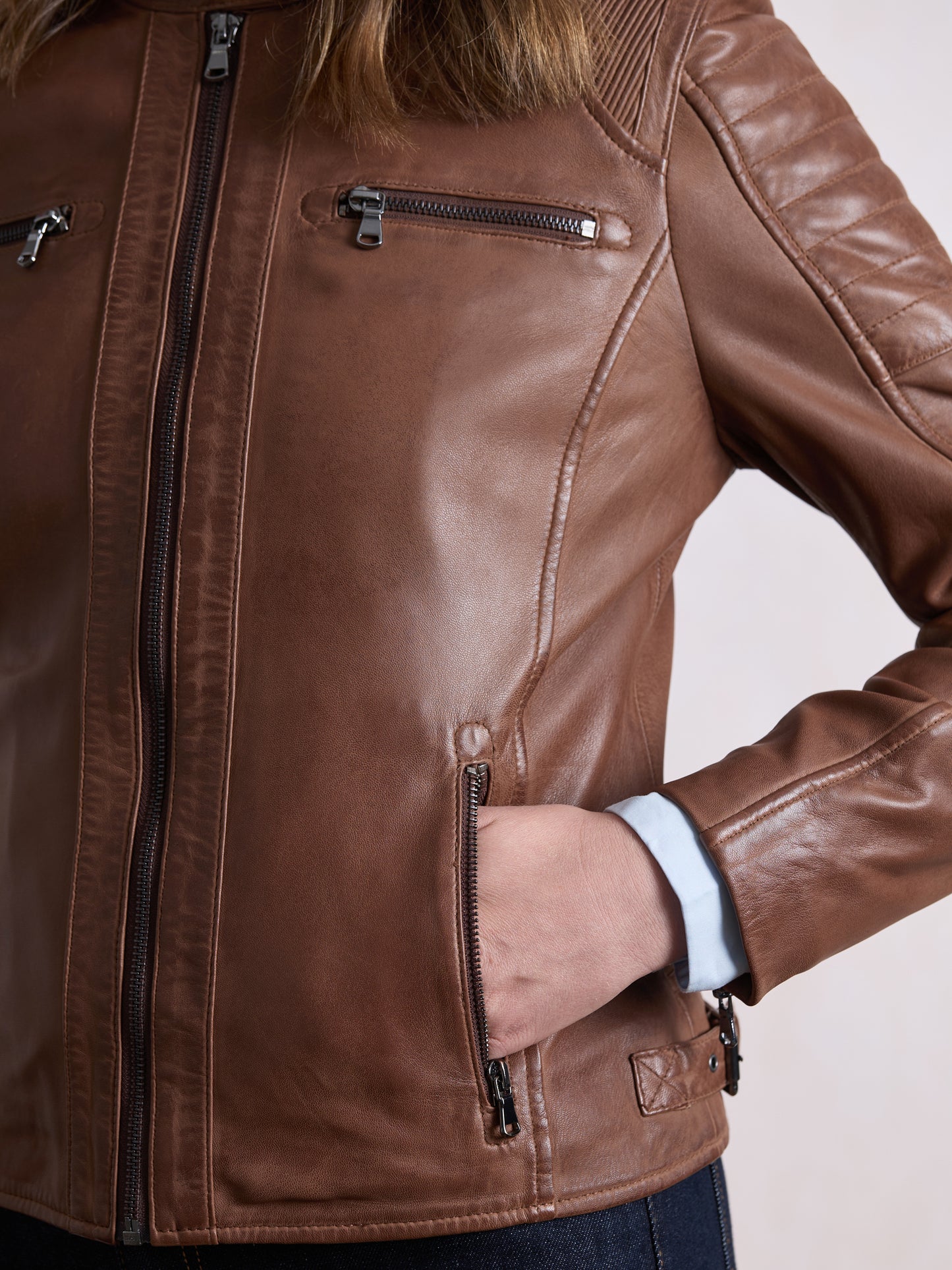 Buttermere Leather Racer Jacket