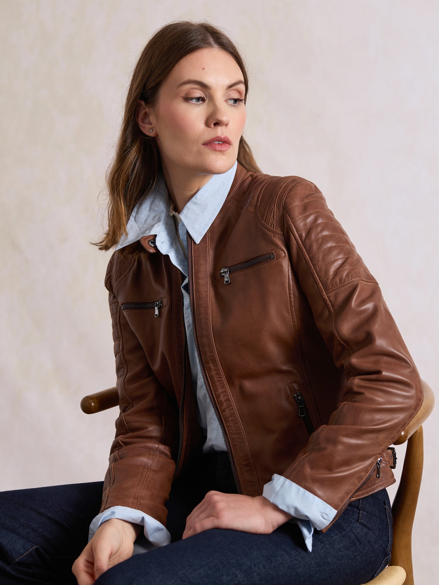 Buttermere Leather Racer Jacket