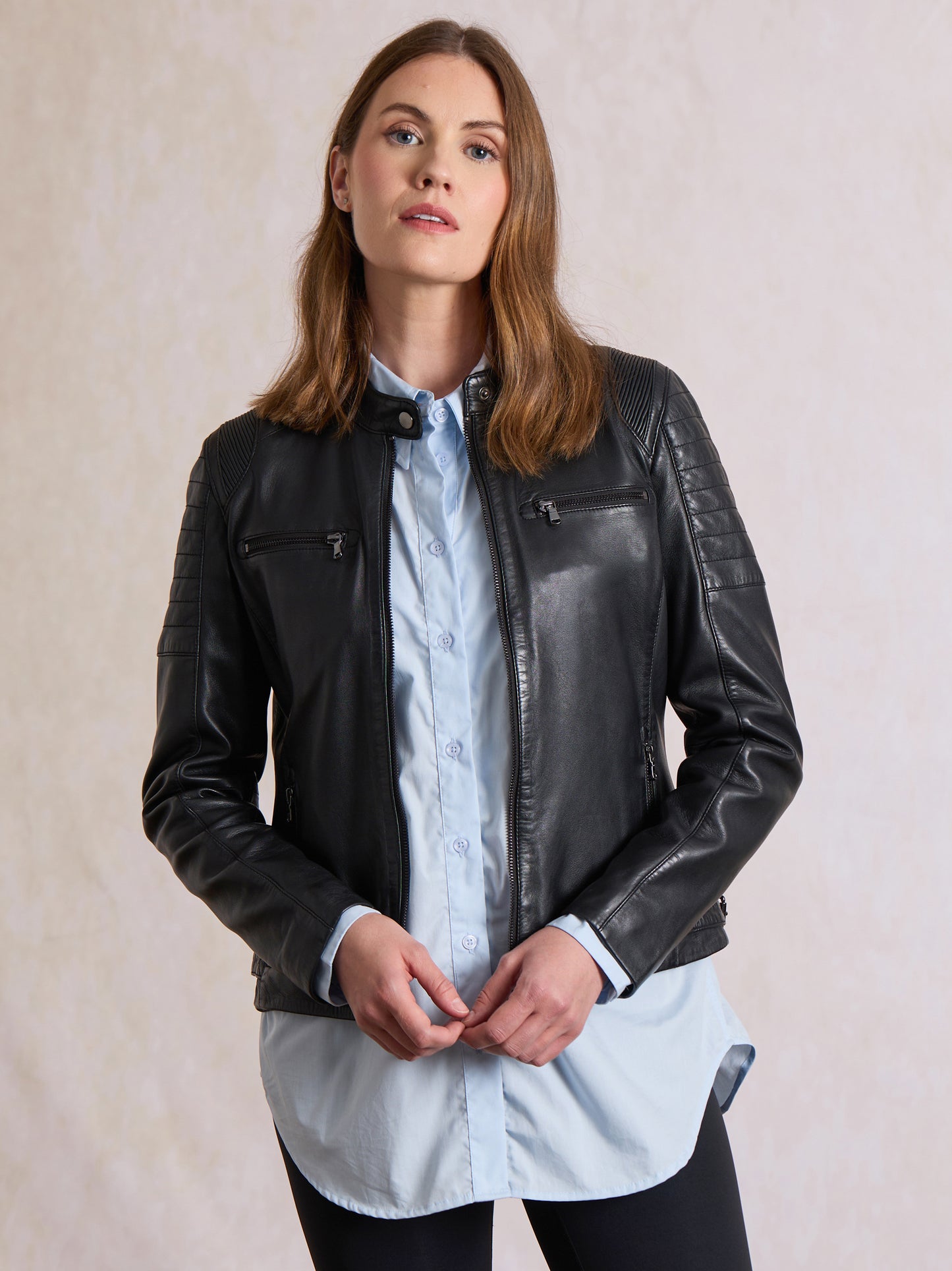 Buttermere Leather Racer Jacket