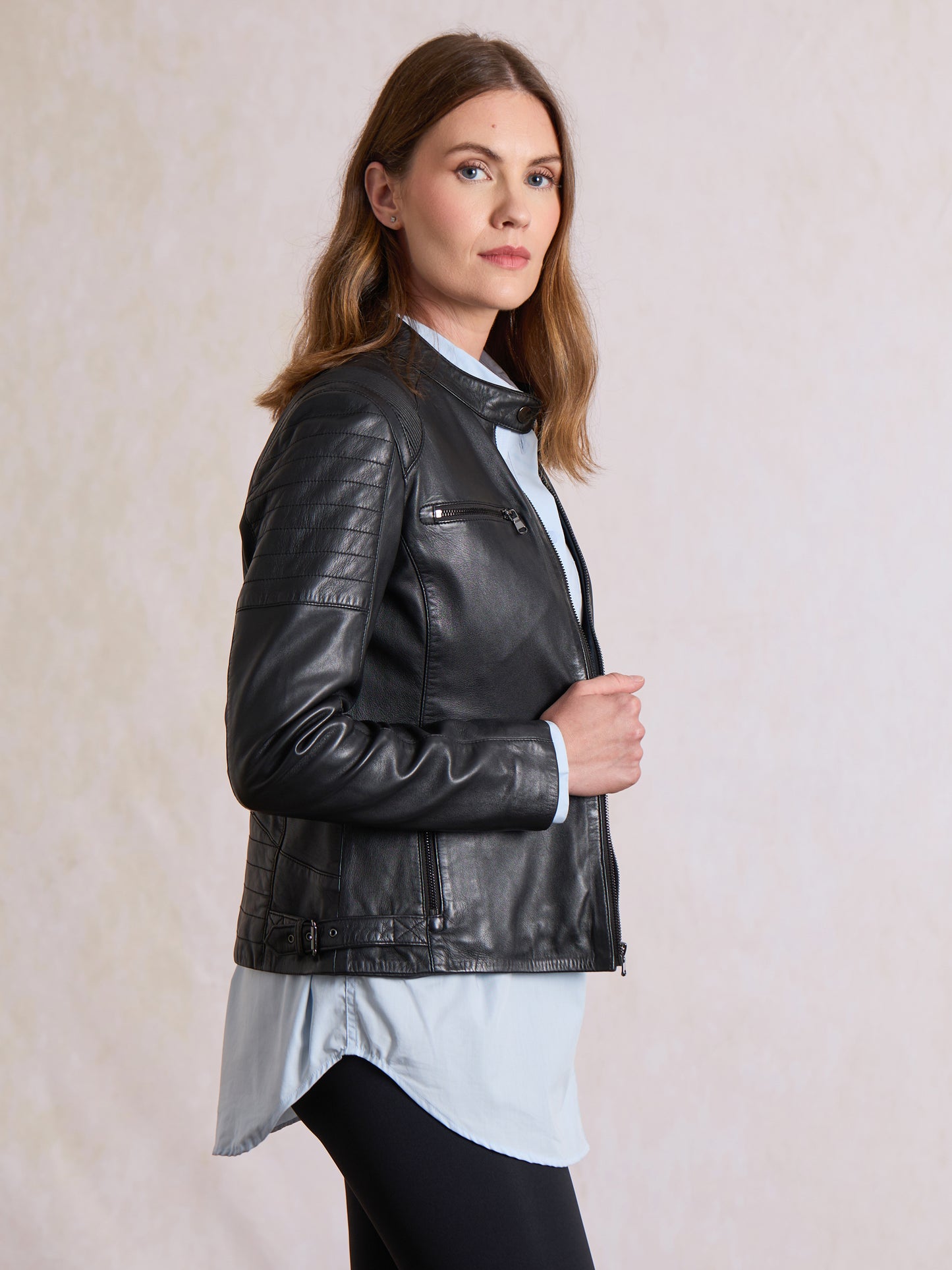 Buttermere Leather Racer Jacket