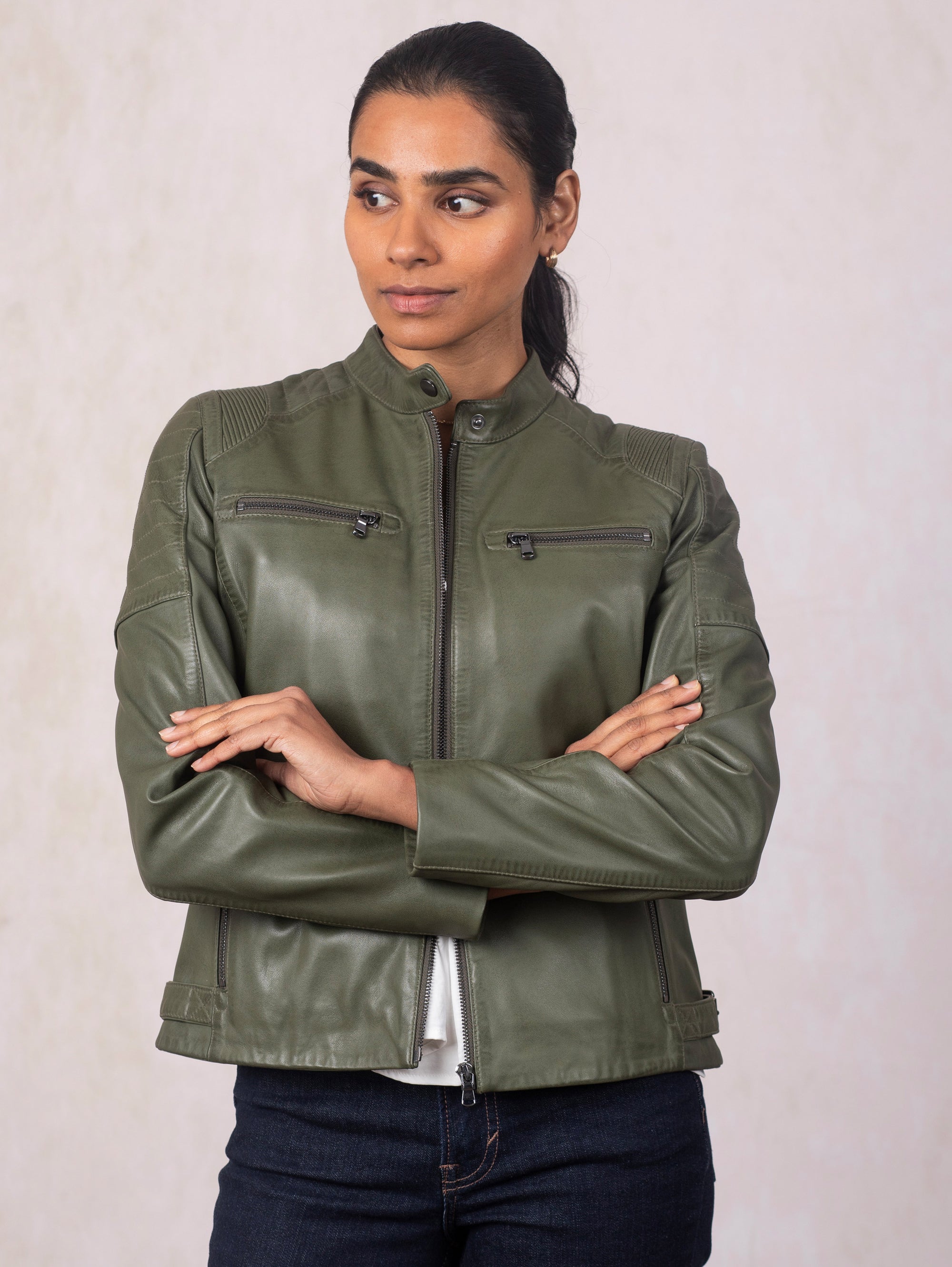 Buttermere Leather Racer Jacket