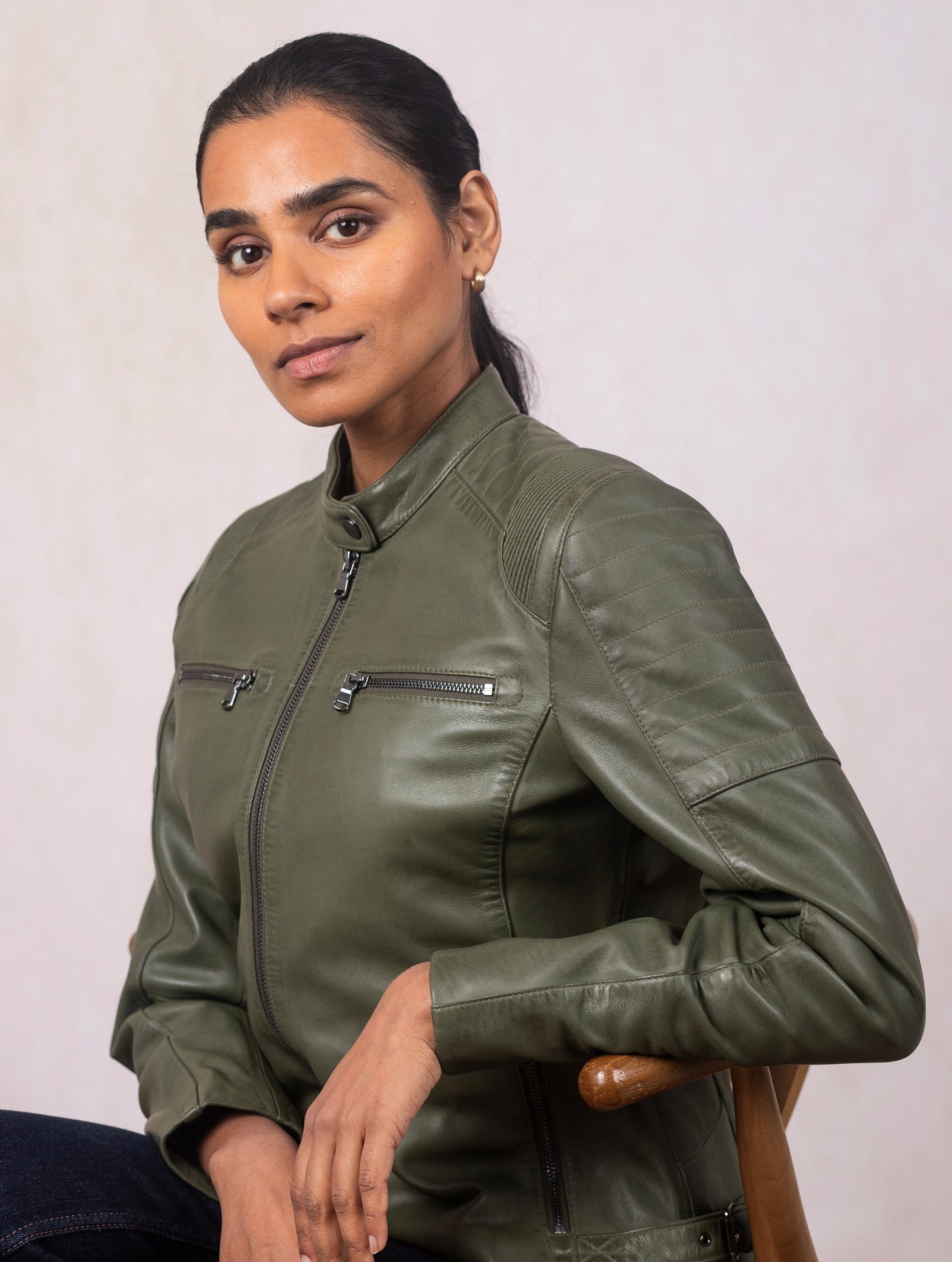Buttermere Leather Racer Jacket
