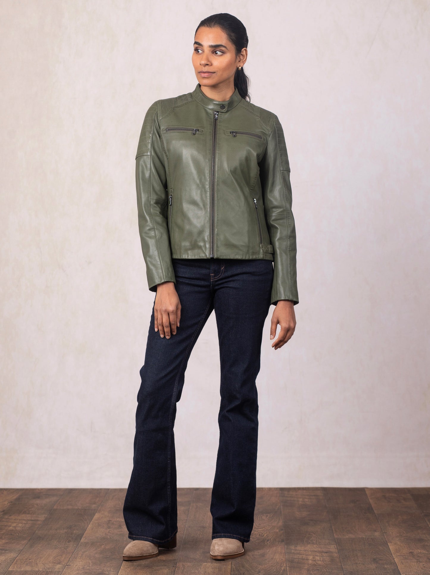 Buttermere Leather Racer Jacket